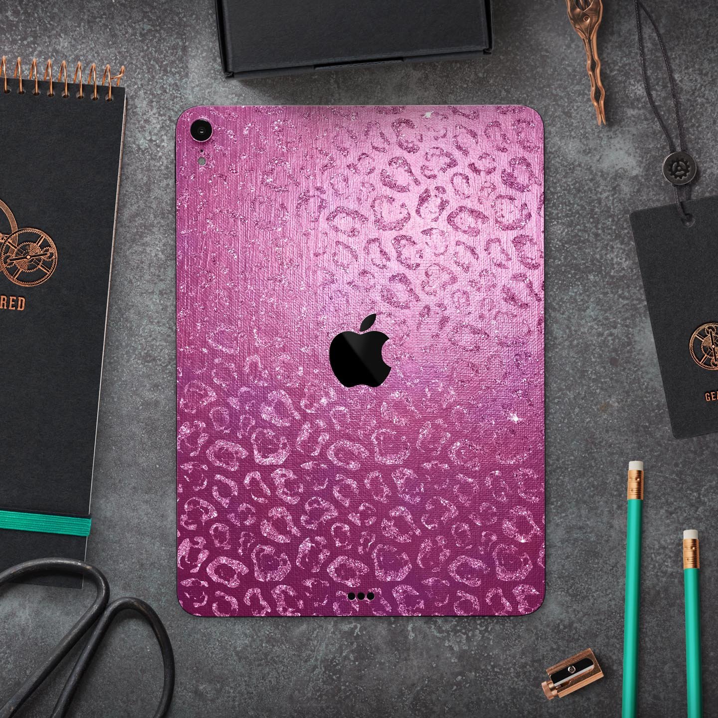 Glamorous Pink Cheetah Print skin decal for Apple iPad, showcasing vibrant colors and stylish design.