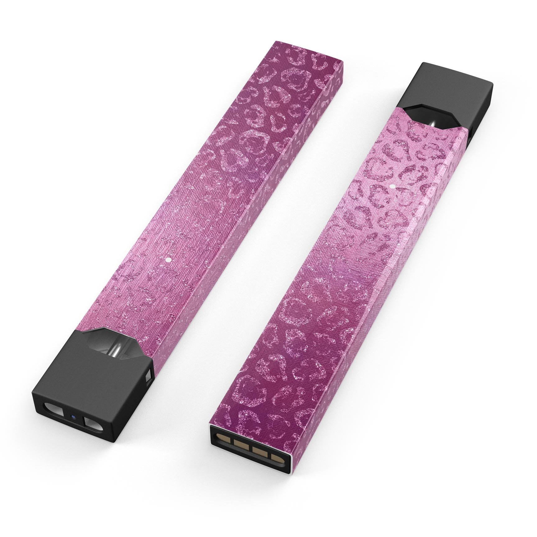 Glamorous Pink Cheetah Print skin-wrap for JUUL device, showcasing vibrant colors and stylish design.