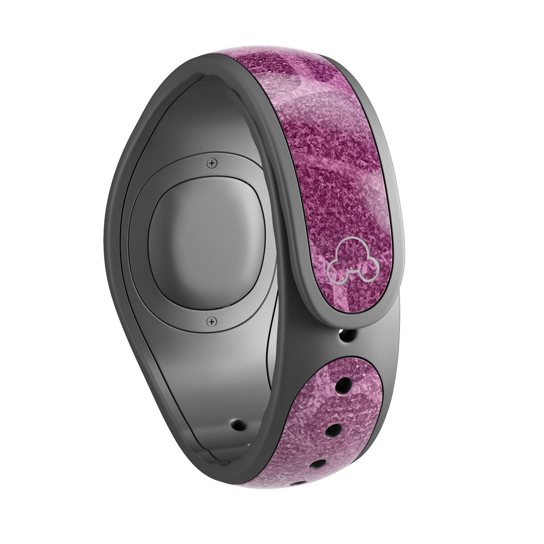 Glamorous Pink Scales decal skin wrap kit for Disney Magic Band, showcasing vibrant pink scales design and high-quality finish.