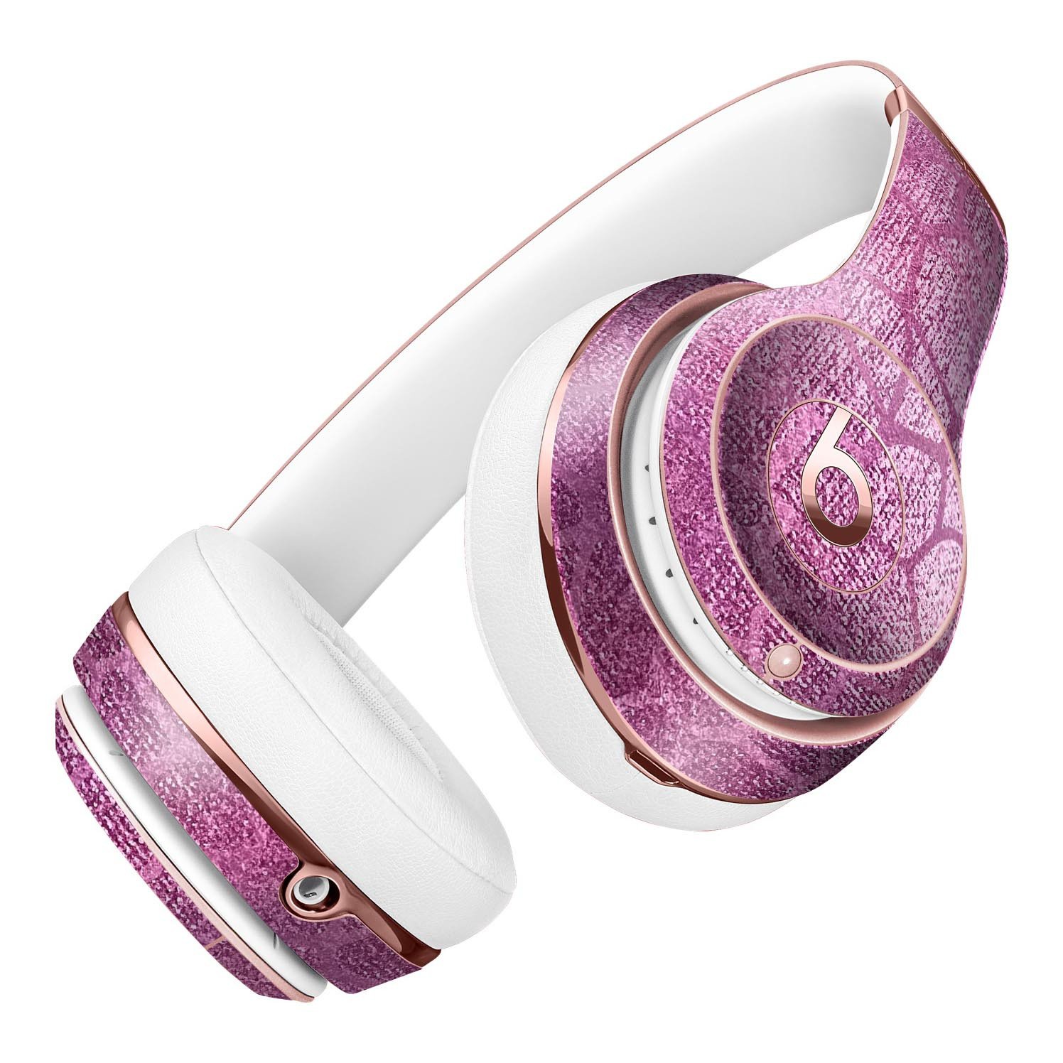 Glamorous Pink Scales Full-Body Skin Kit for Beats by Dre Solo 3, showcasing vibrant pink scales design on premium vinyl.