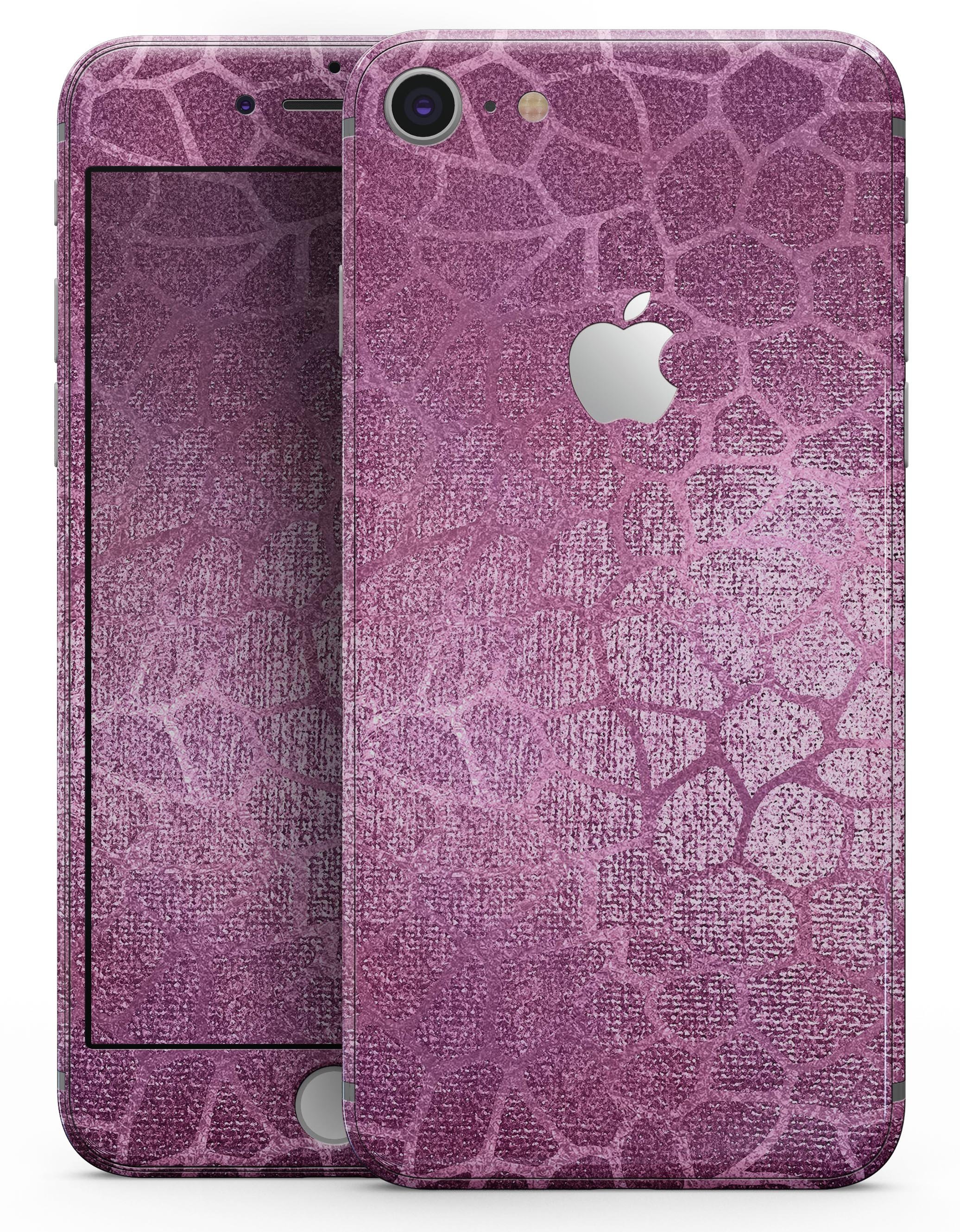 Glamorous Pink Scales Skin-kit for iPhone 8 and 8 Plus, showcasing vibrant pink scales design on a sleek device.