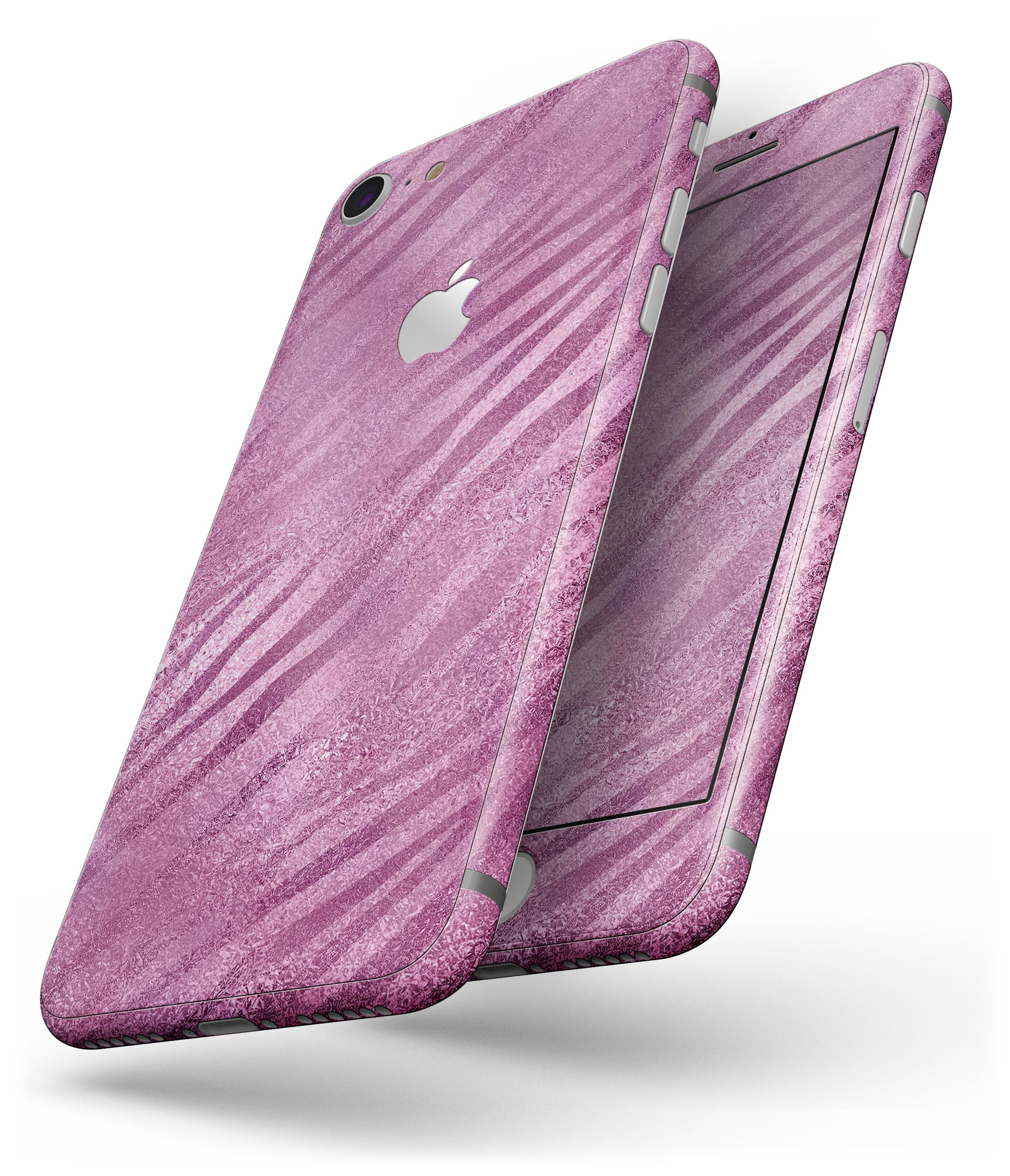 Glamorous Pink Toned Zebra skin for iPhone 8 or 8 Plus, showcasing vibrant pink zebra pattern on a sleek device.