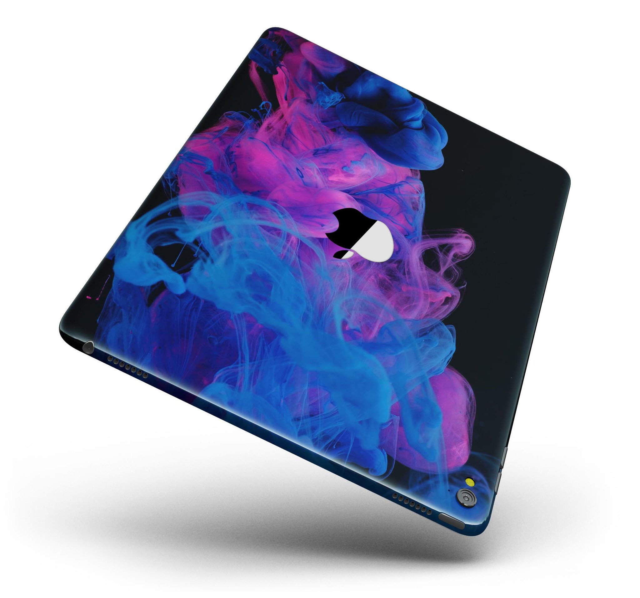 Glowing Pink and Blue CloudSwirl Full Body Skin for iPad Pro, showcasing vibrant colors and a sleek design.
