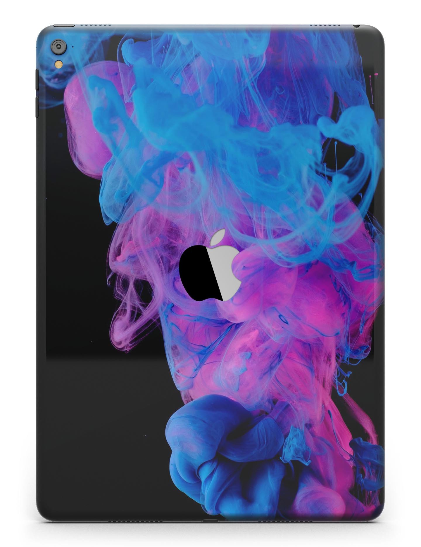 Glowing Pink and Blue CloudSwirl Full Body Skin for iPad Pro, showcasing vibrant colors and a sleek design.