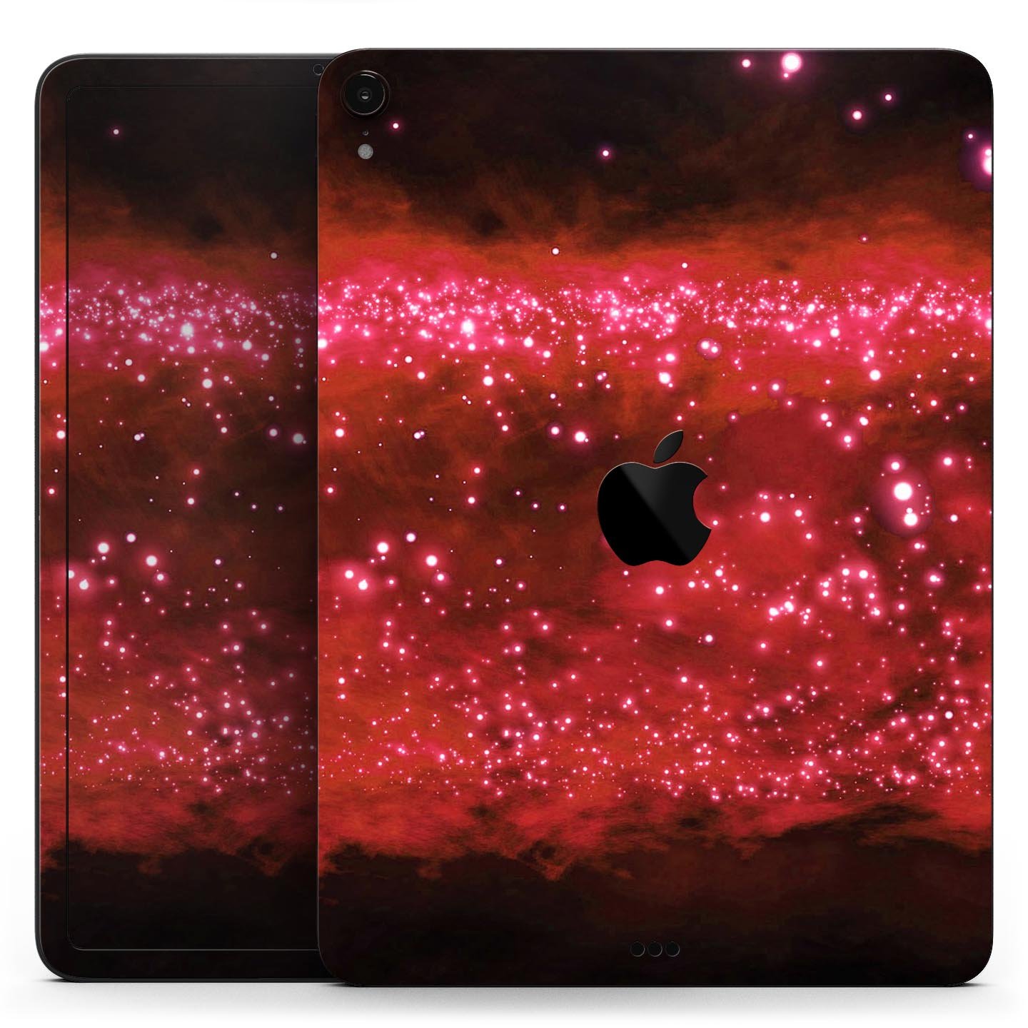 Glowing Red Orbs of Light skin decal for Apple iPad, showcasing vibrant design and premium quality materials.