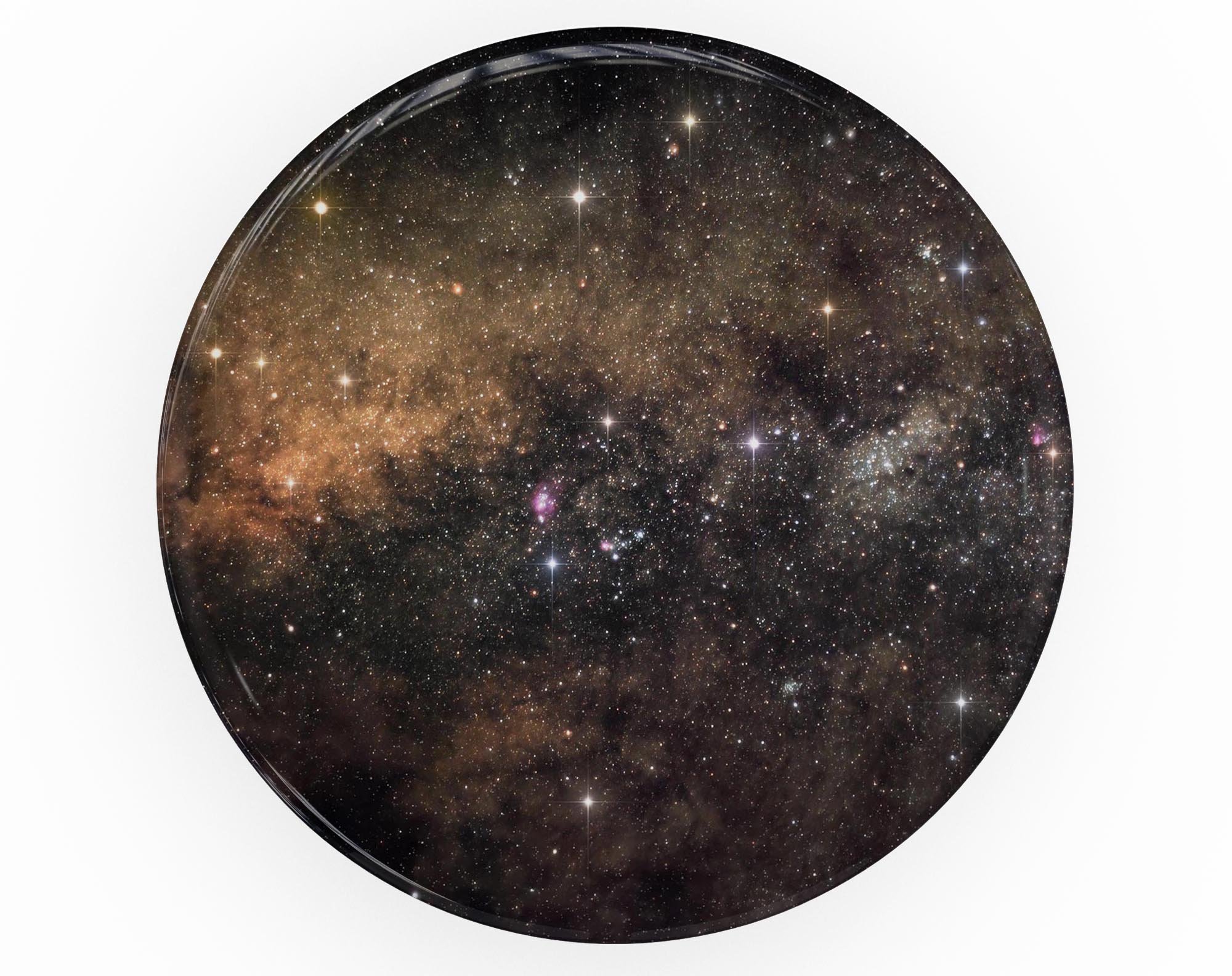 Gold Aura Space Skin Kit for PopSockets, featuring a stylish gold design on premium vinyl.