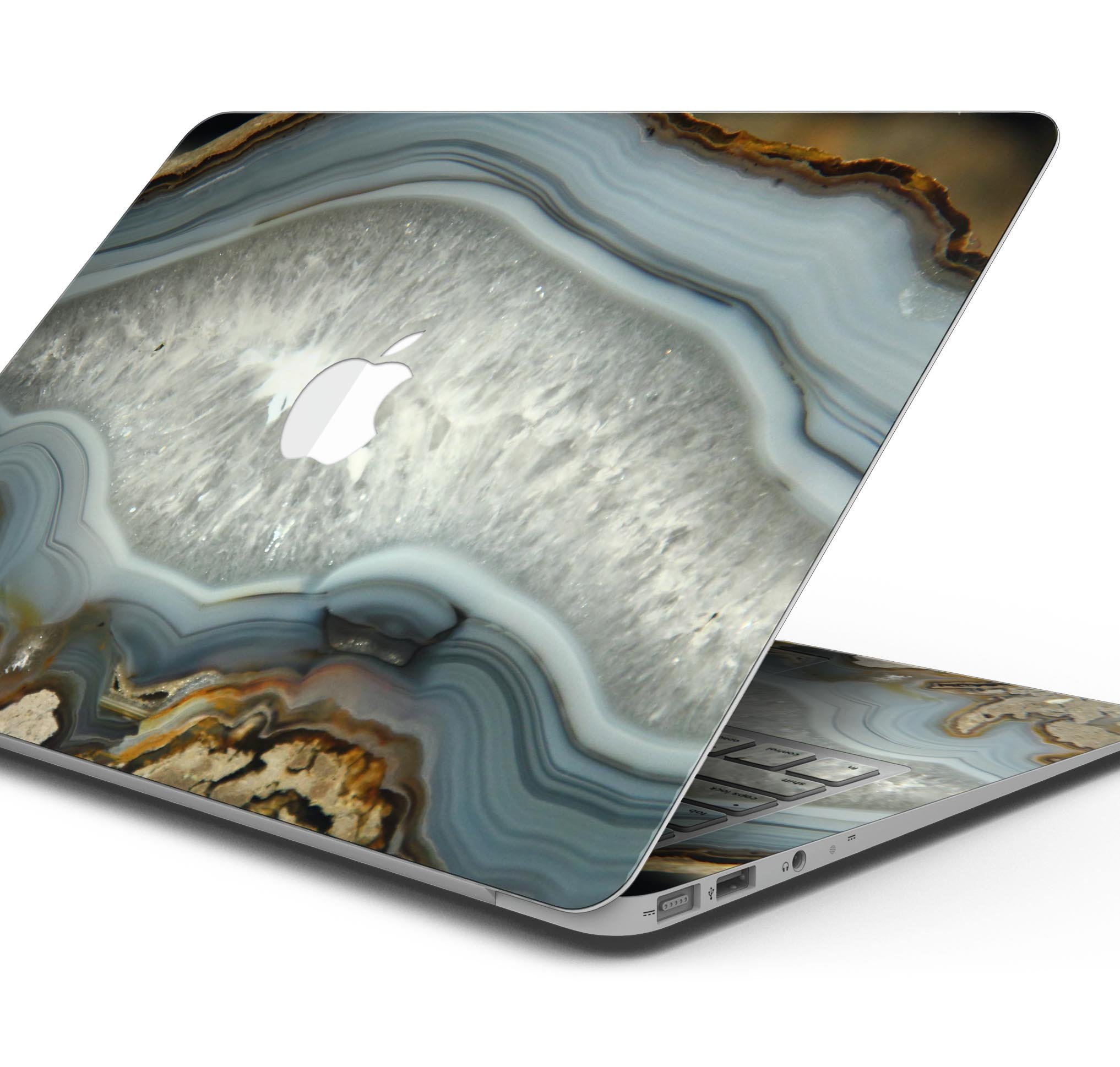 Gold Crystal Skin Decal Wrap Kit for Apple MacBook, showcasing a sleek design and premium vinyl material.