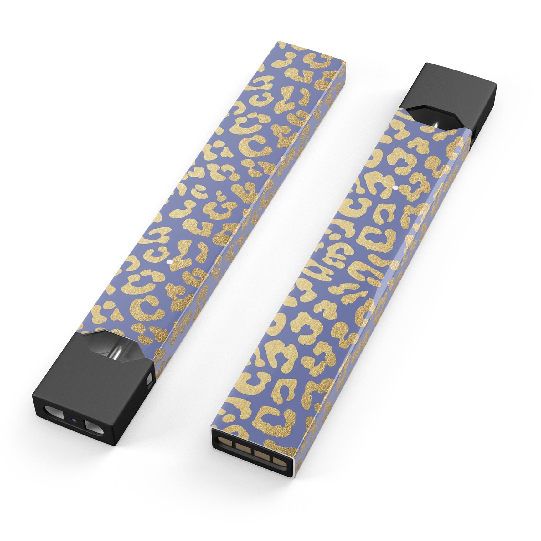 Gold Flaked Animal Blue skin-wrap sticker designed for JUUL vaping device, showcasing vibrant colors and intricate design.