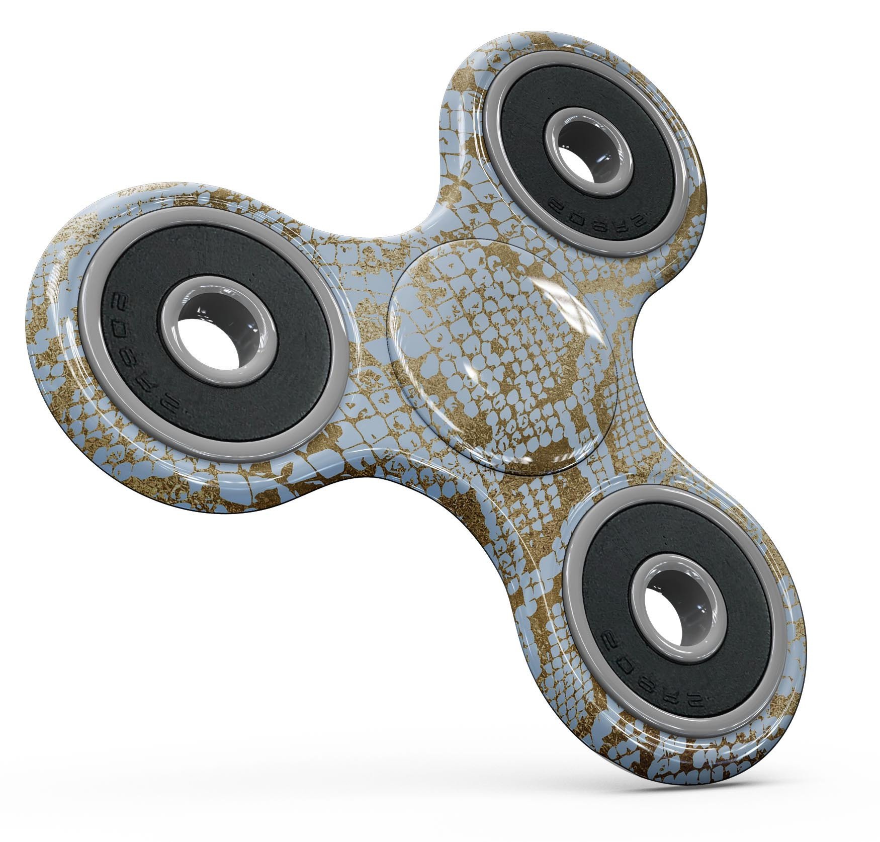 Gold Flaked Animal Laced Full-Body Skin-Kit for fidget spinner, showcasing vibrant colors and unique animal patterns.