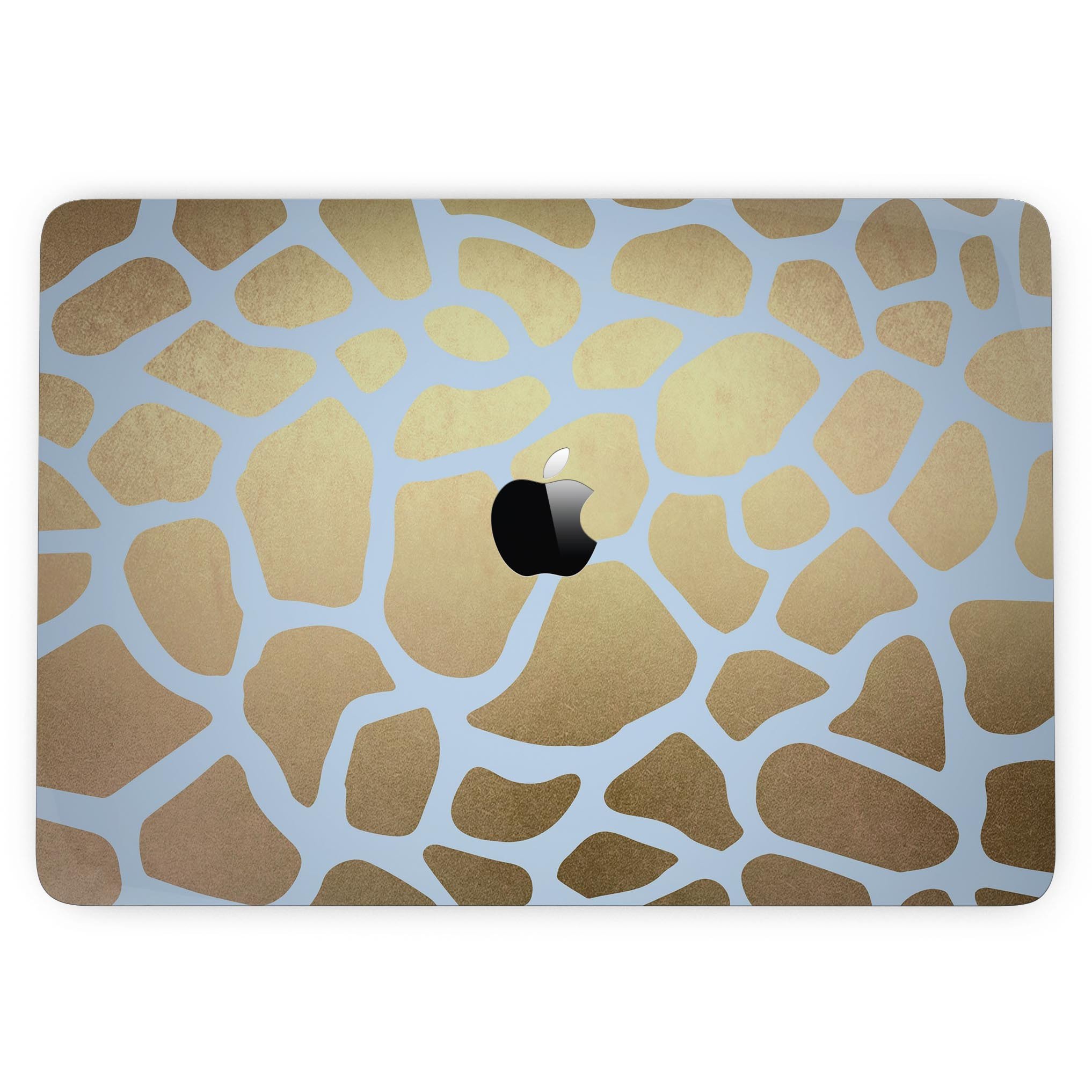 Gold Flaked Animal Skin for 13" MacBook Pro without Touch Bar, showcasing a stylish design with premium vinyl material.