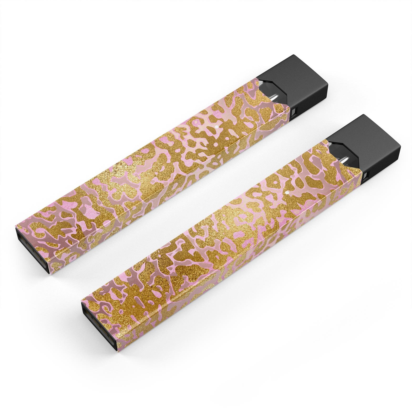 Gold Flaked Animal Pink skin-wrap sticker designed for JUUL vaping device, showcasing vibrant colors and premium quality.