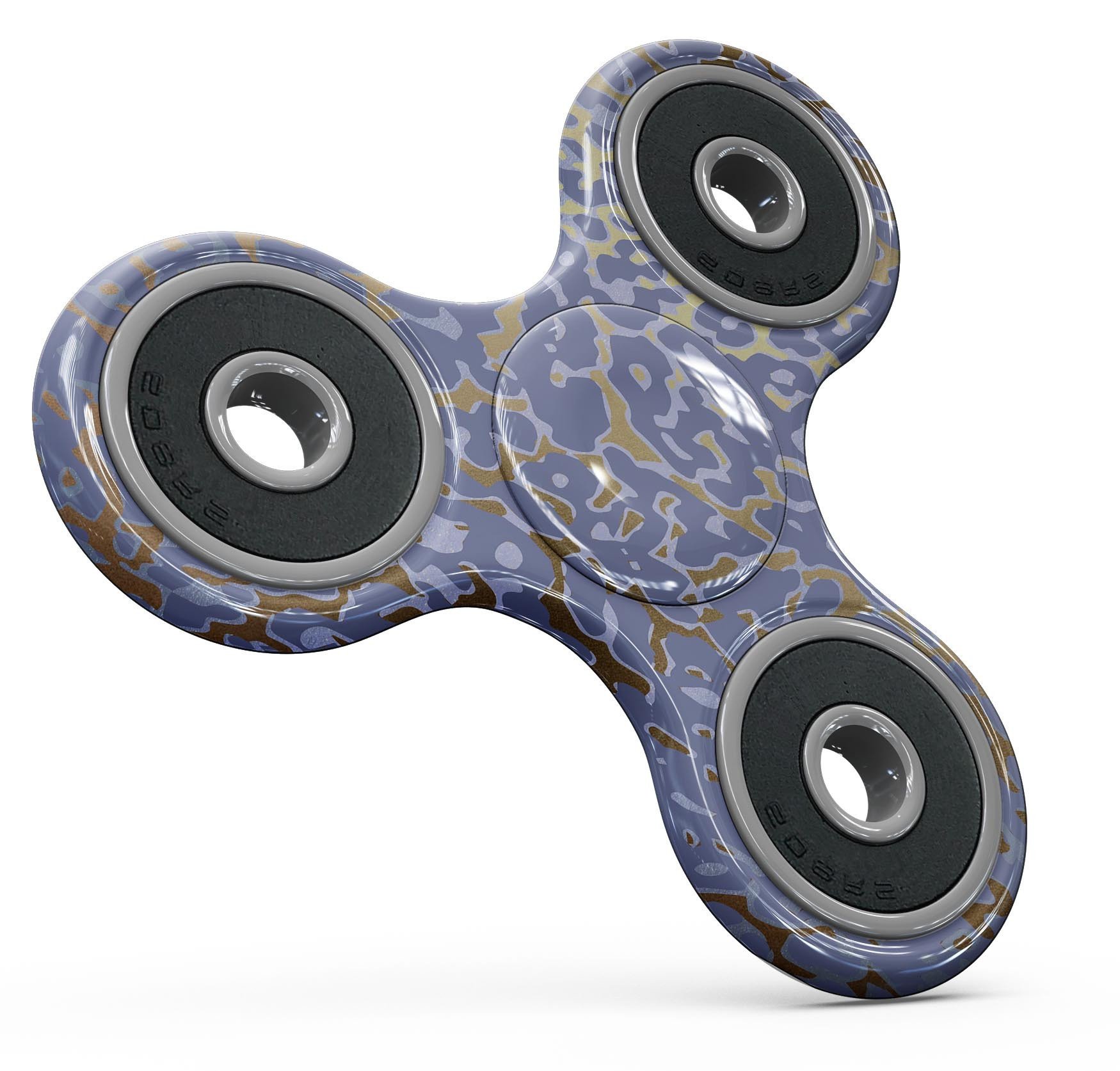 Gold Flaked Animal Purple Full-Body Skin-Kit for fidget spinner, showcasing vibrant colors and unique design.