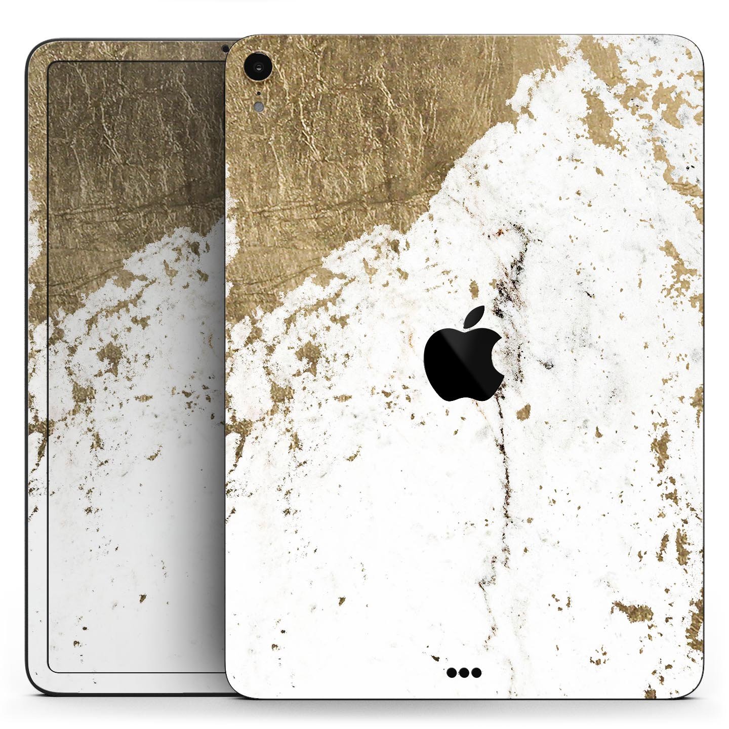Gold Foiled Marble skin decal for Apple iPad Pro, showcasing a luxurious design with premium 3M materials.