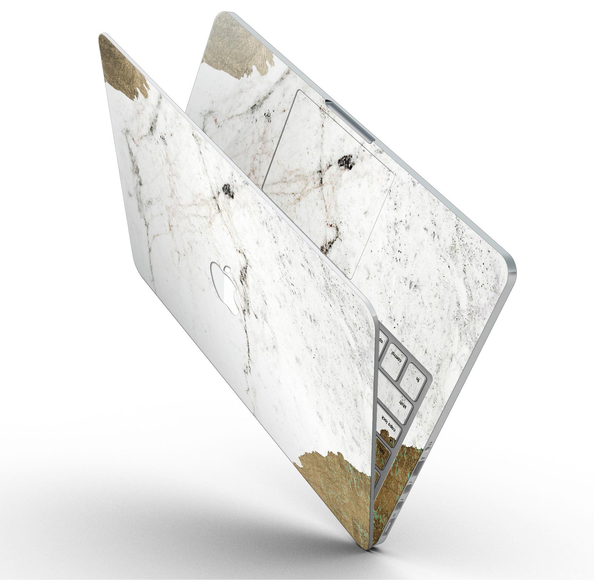 Gold Foiled Marble skin for MacBook Pro with Retina Display, showcasing a stylish design that offers protection and personalization.