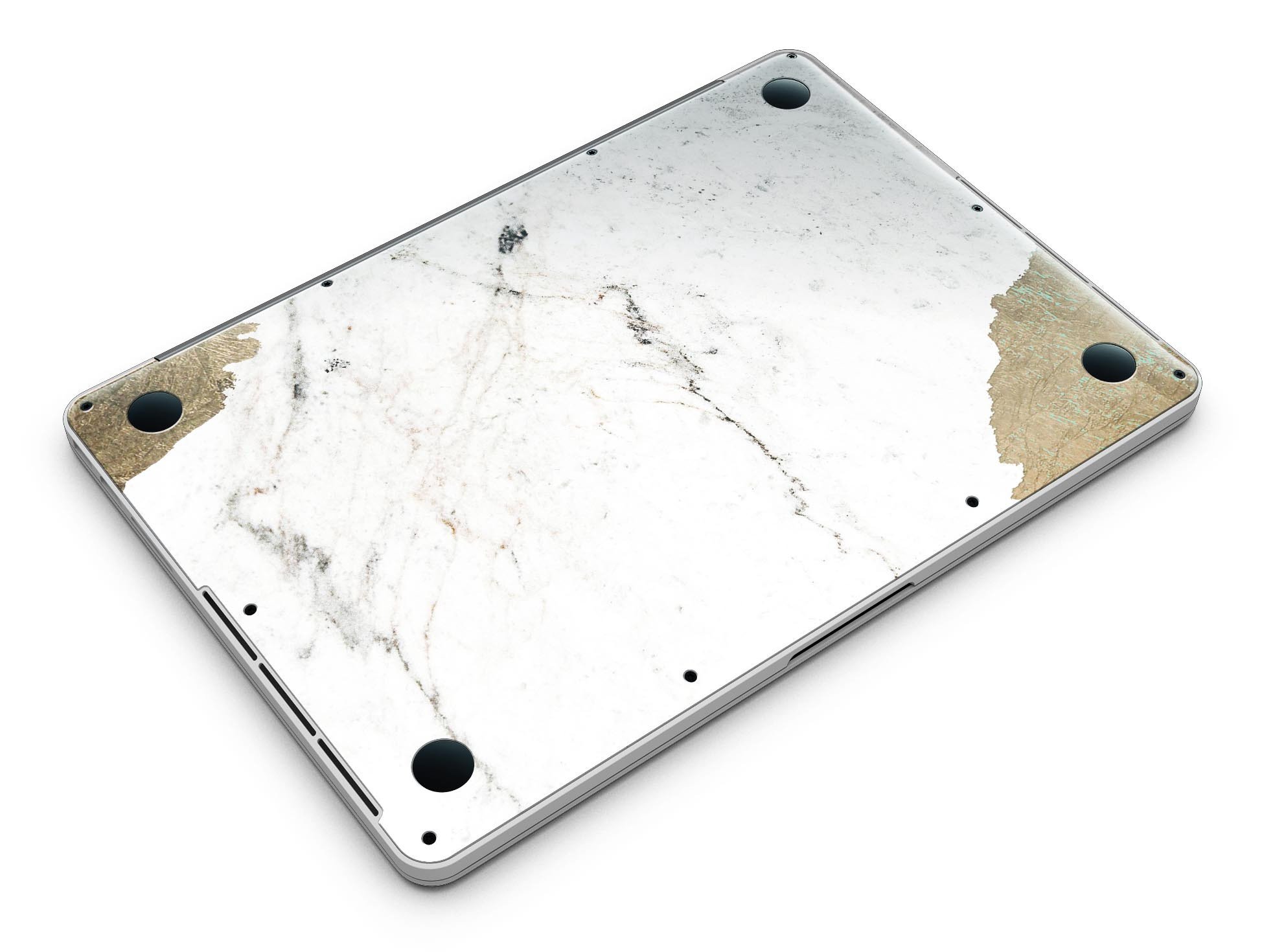 Gold Foiled Marble skin for MacBook Pro with Retina Display, showcasing a stylish design that offers protection and personalization.