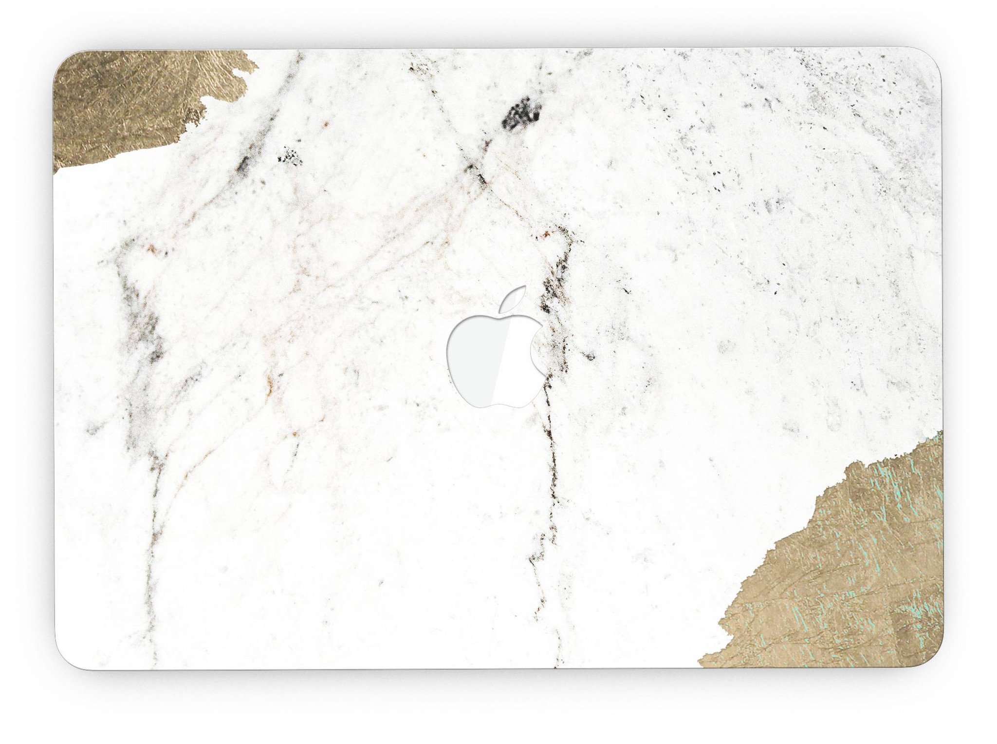 Gold Foiled Marble skin for MacBook Pro with Retina Display, showcasing a stylish design that offers protection and personalization.