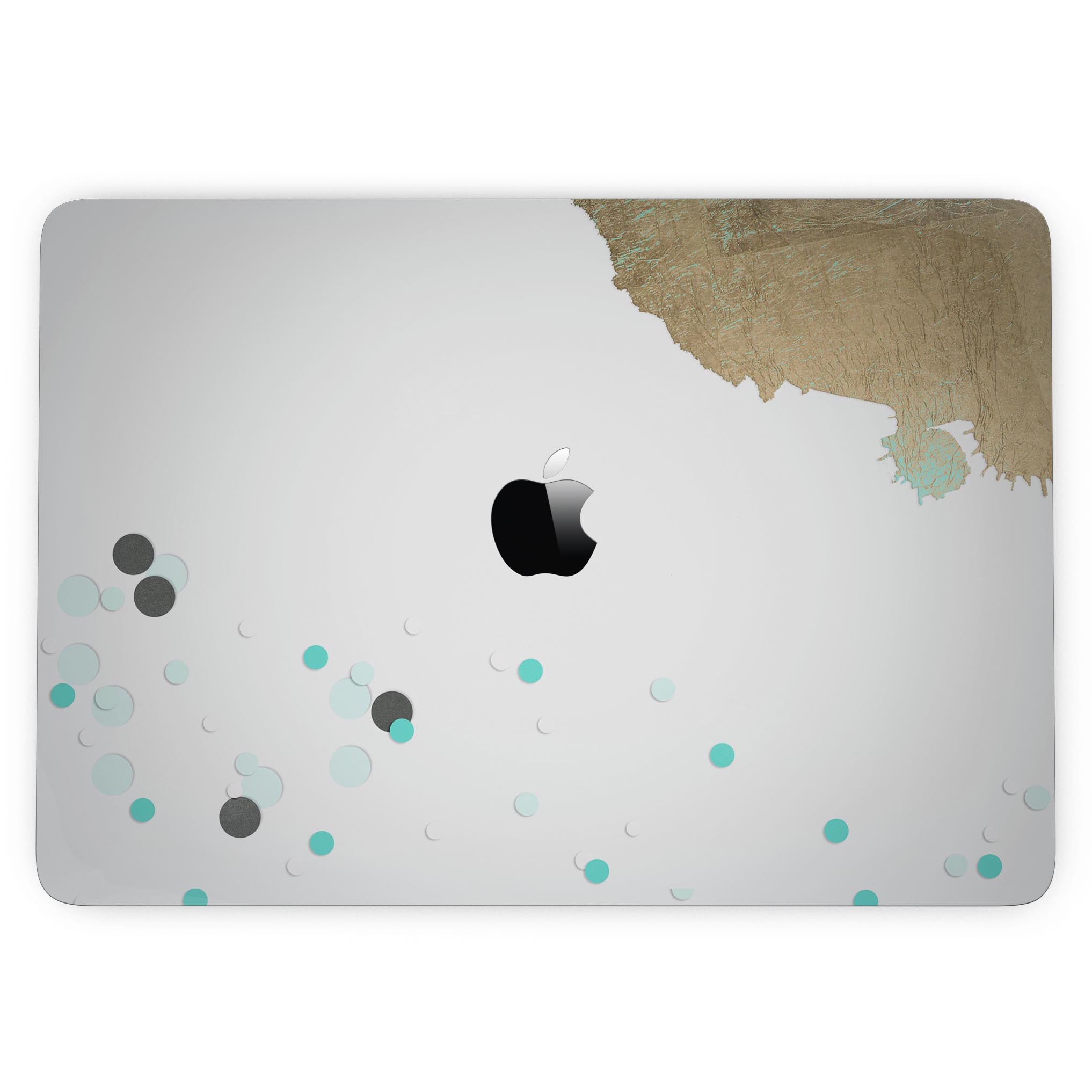 Gold Foiled White v3 skin kit for MacBook Pro with Touch Bar, showcasing a stylish design and premium vinyl material.