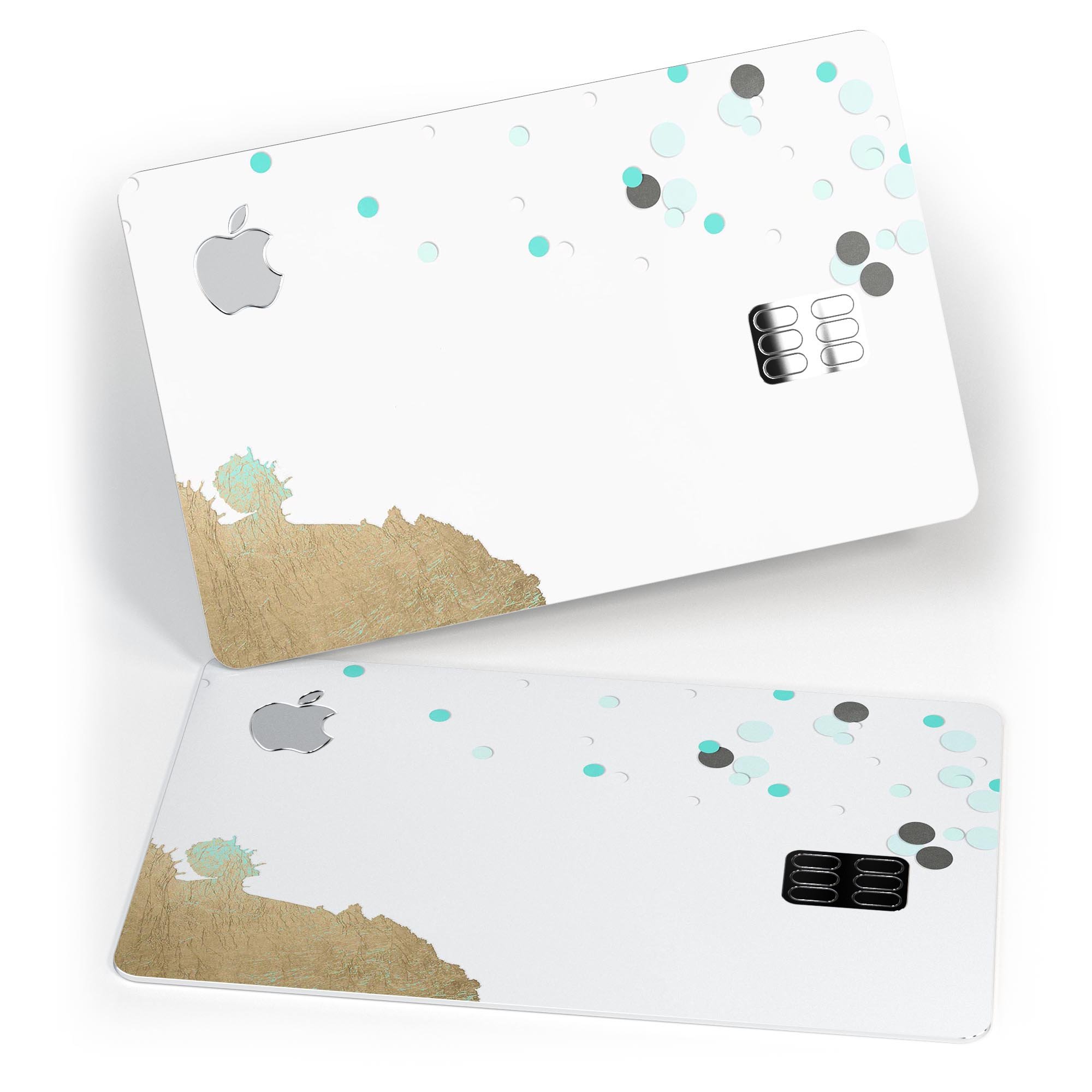 Gold Foiled White v3 decal skin-kit for Apple Card, showcasing premium vinyl material and elegant design.