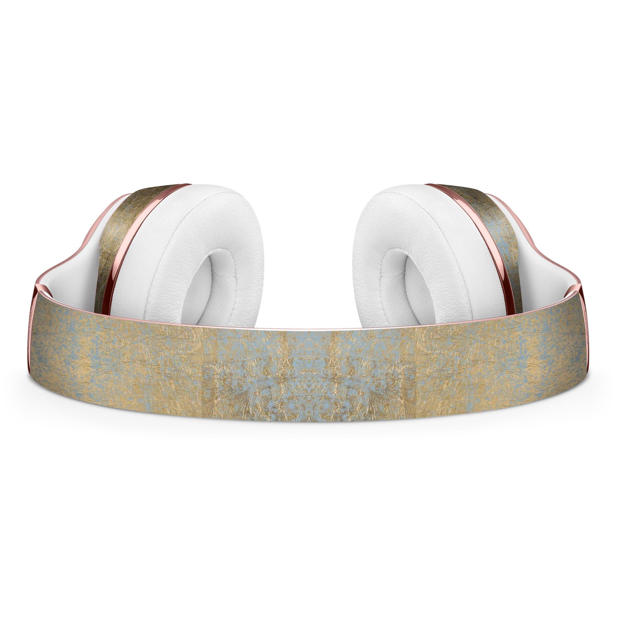 Gold Scratched Foil Full-Body Skin Kit for Beats by Dre Solo 3, showcasing its stylish design and premium vinyl material.