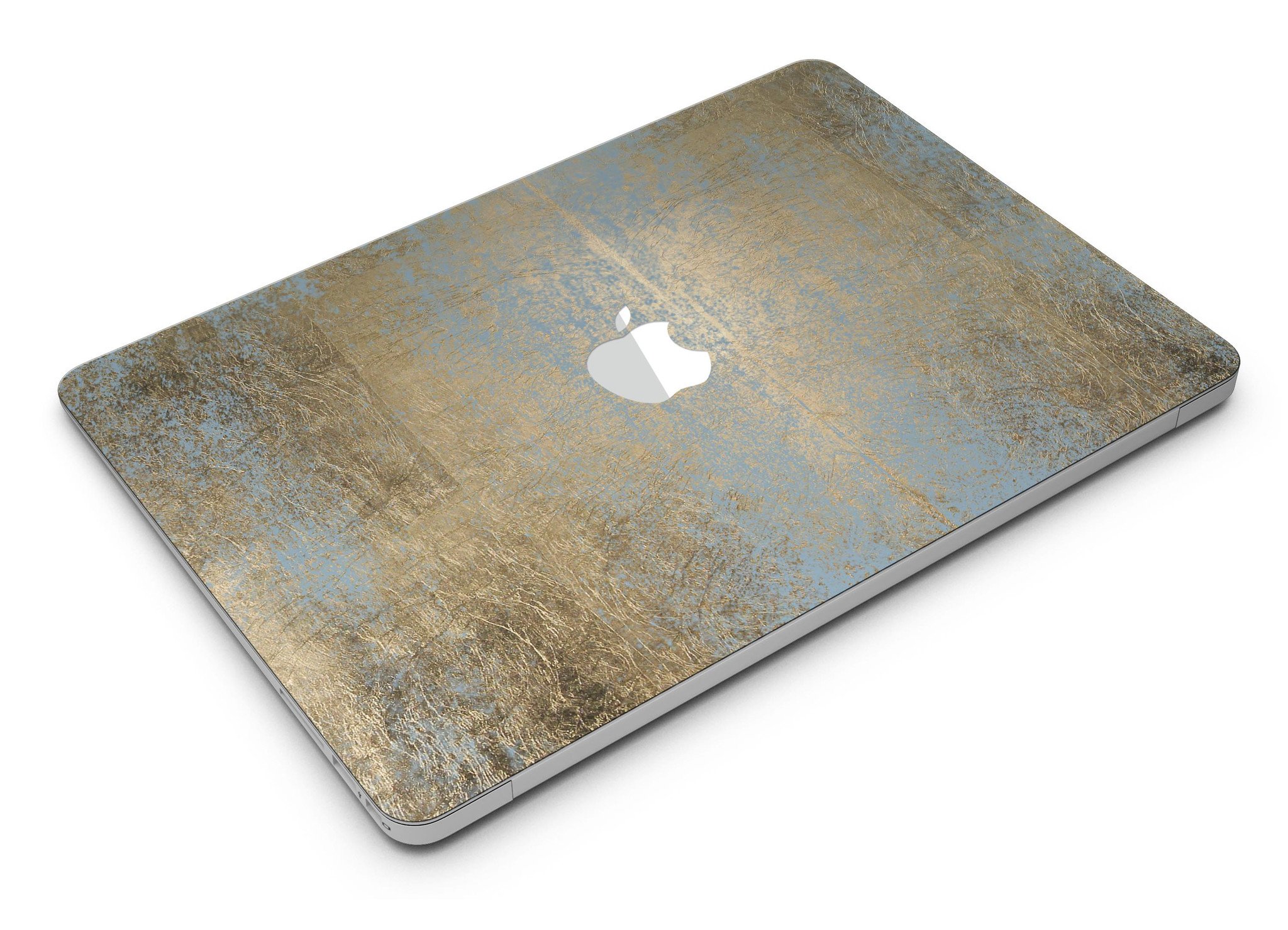 Gold Scratched Foil skin kit for MacBook Air, showcasing a stylish design that protects the device from scratches.