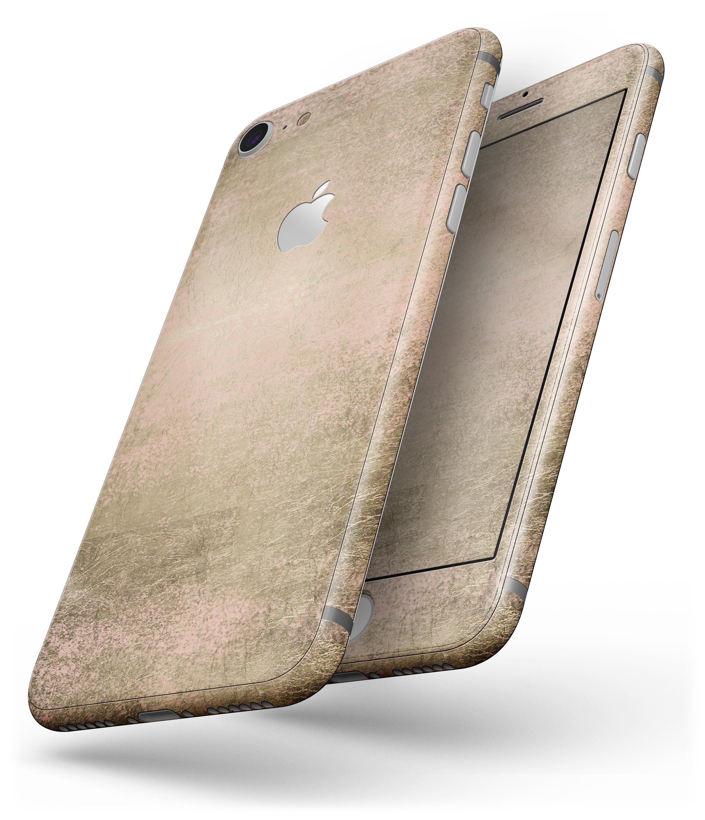 Gold Scratched Foil skin for iPhone 8 and 8 Plus, showcasing a stylish design with a scratched foil texture.