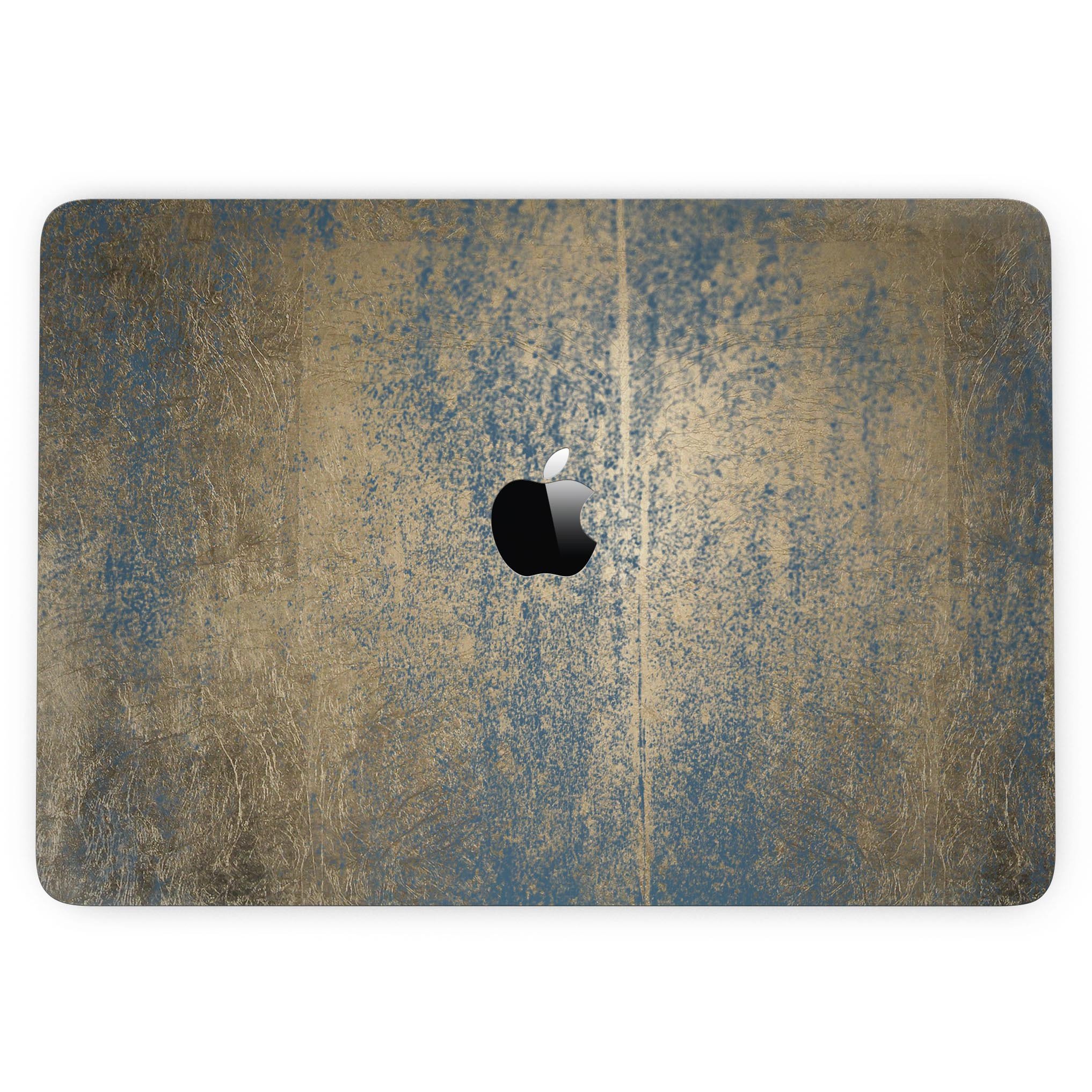 Gold Scratched Foil skin kit for MacBook Pro with Touch Bar, showcasing a stylish design that protects against scratches.