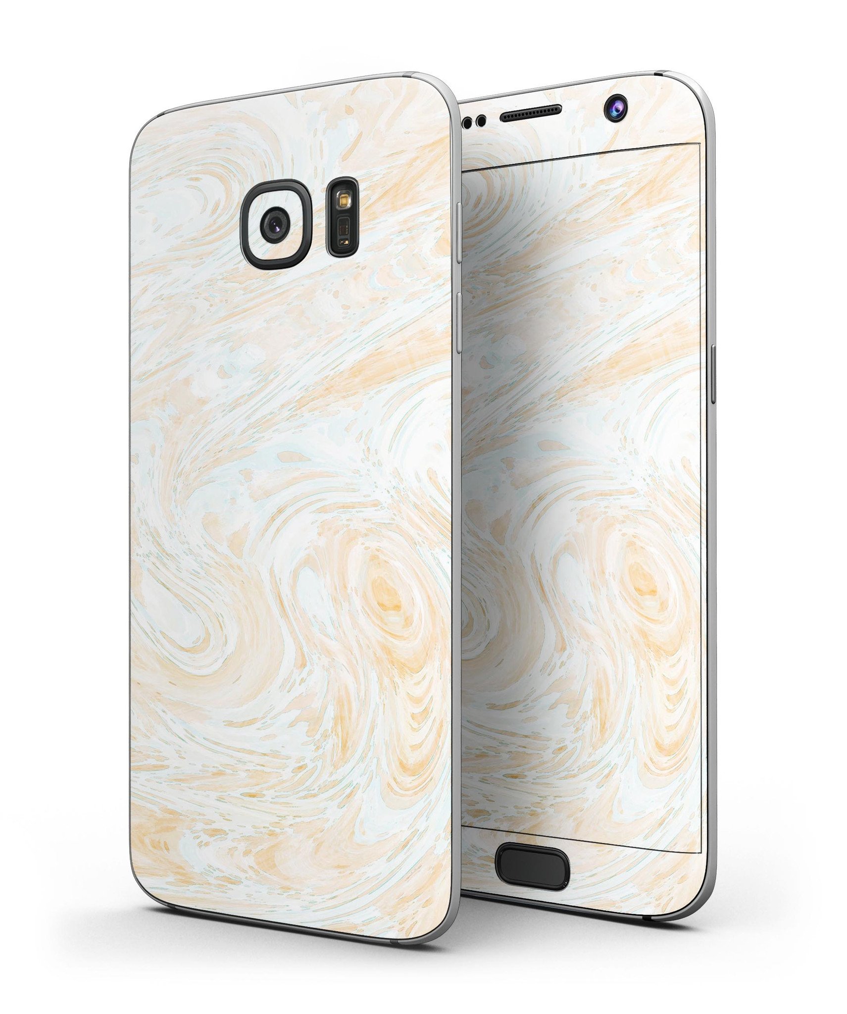 Gold Slate Marble Skin-Kit for Samsung Galaxy S7/S7 Edge, showcasing a stylish design and premium vinyl material.