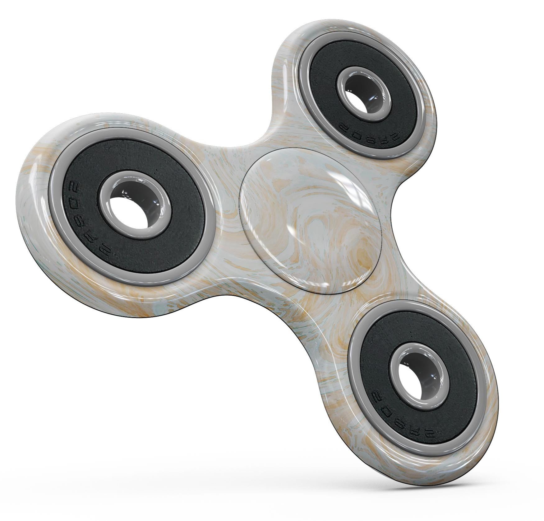 Gold Slate Marble Skin-Kit for fidget spinner, showcasing a stylish marble design with a premium vinyl finish.
