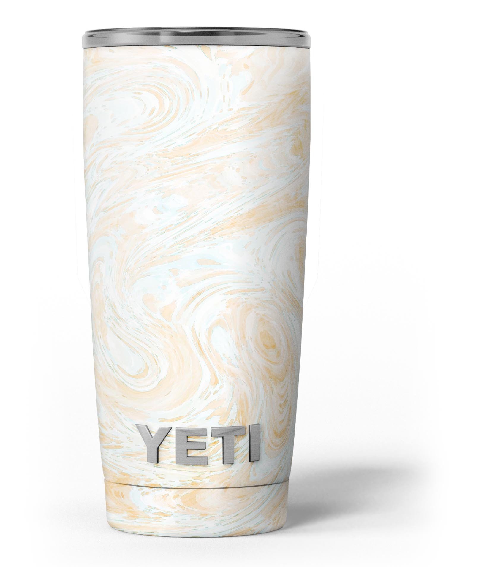 Gold Slate Marble Skin Decal Vinyl Wrap Kit for Yeti Coolers, showcasing a stylish design and premium quality.