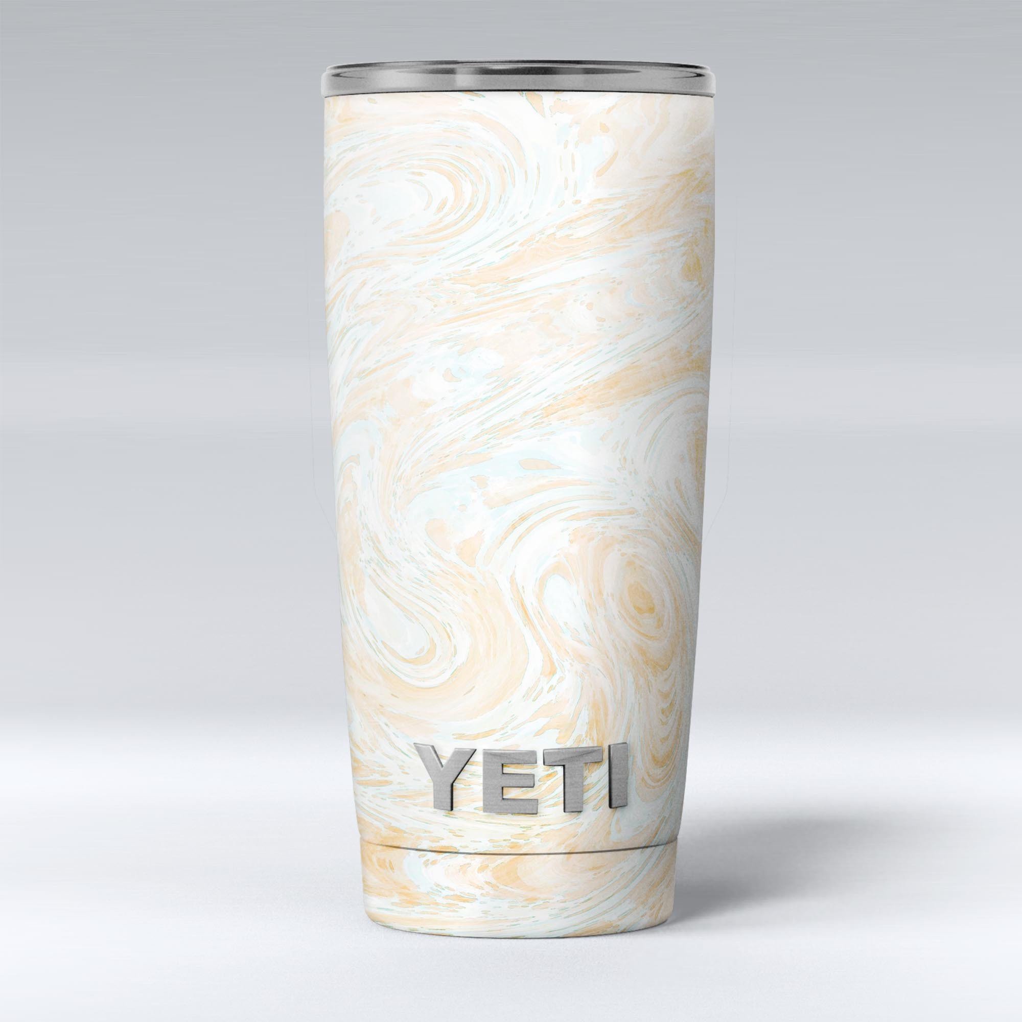 Gold Slate Marble Skin Decal Vinyl Wrap Kit for Yeti Coolers, showcasing a stylish design and premium quality.