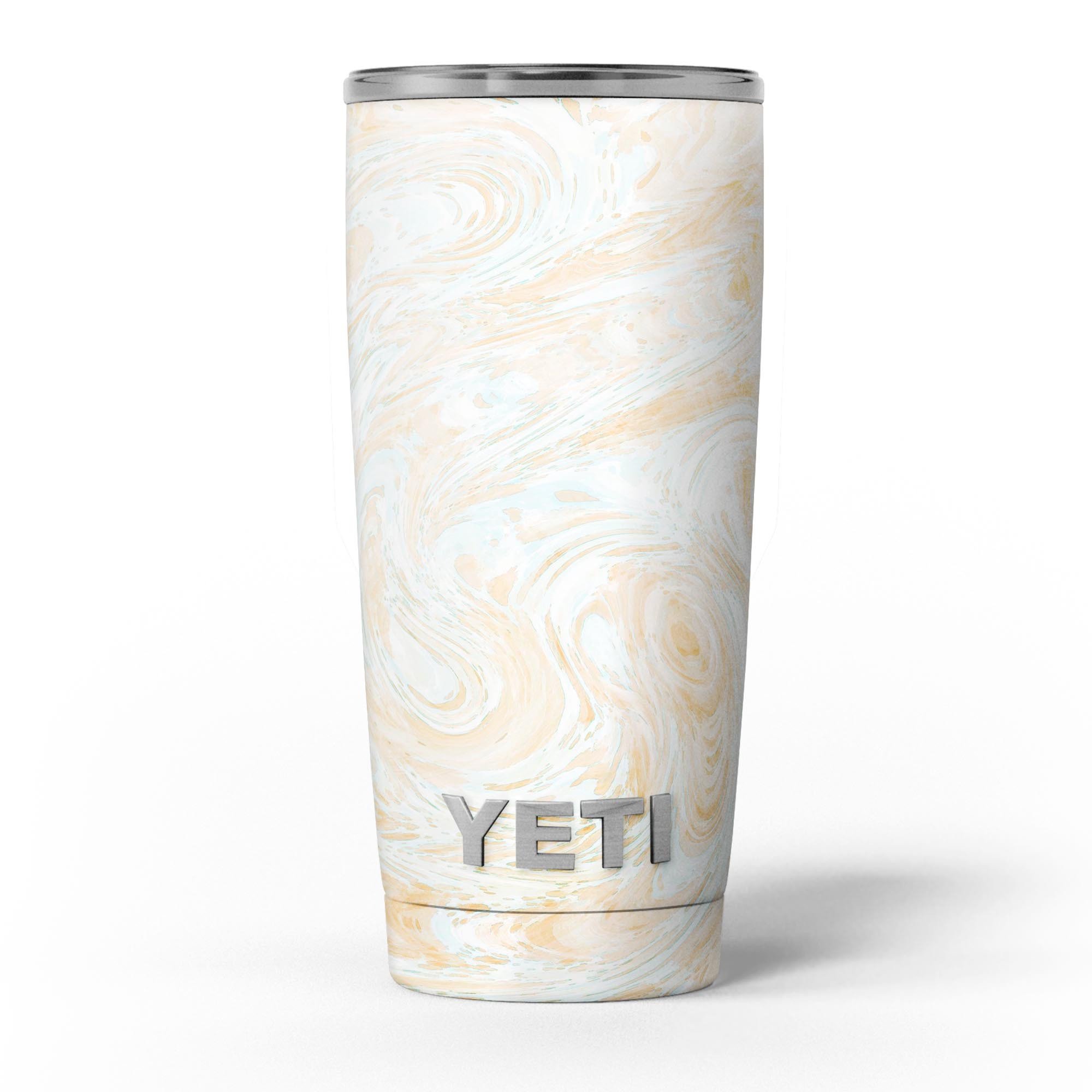 Gold Slate Marble Skin Decal Vinyl Wrap Kit for Yeti Coolers, showcasing a stylish design and premium quality.