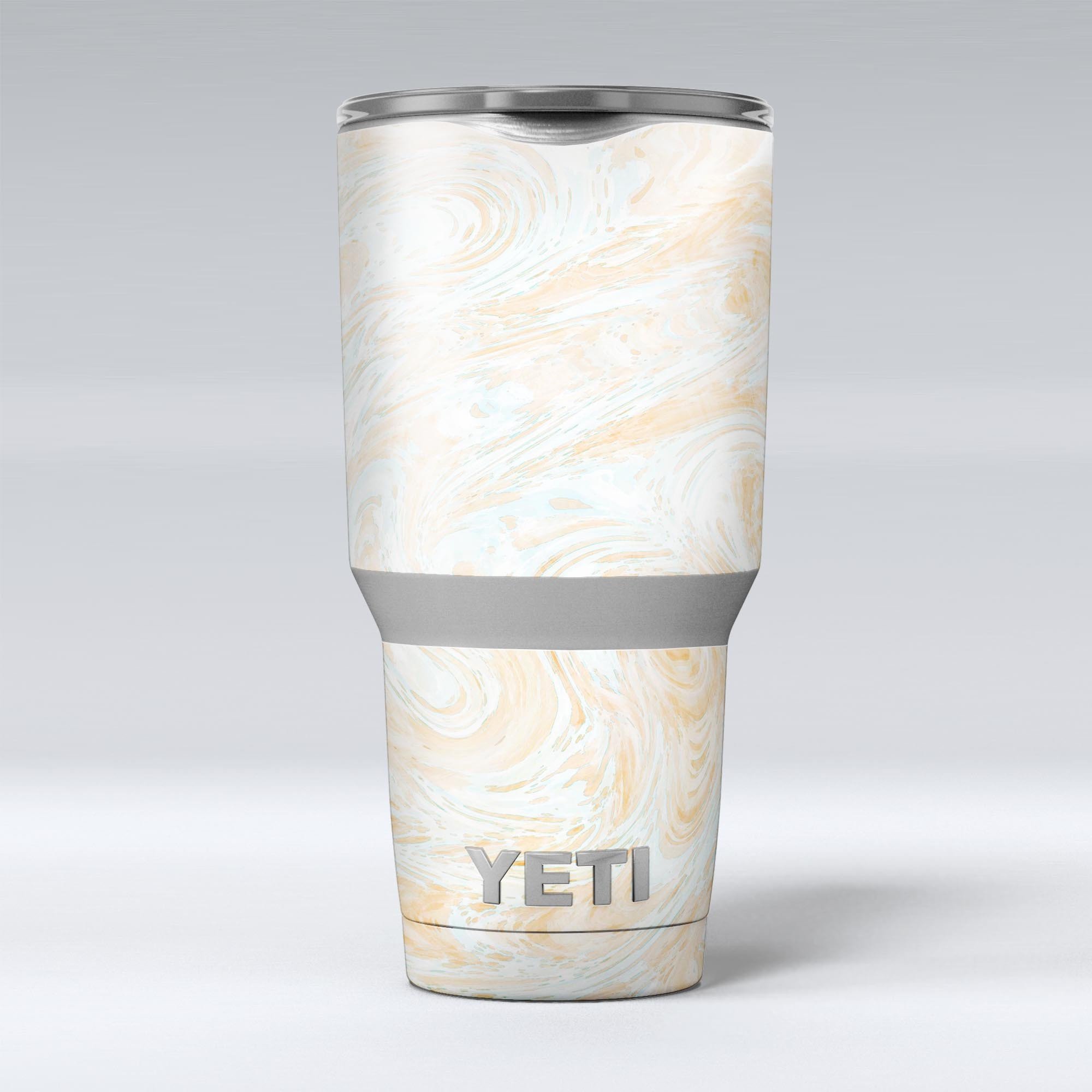 Gold Slate Marble Skin Decal Vinyl Wrap Kit for Yeti Coolers, showcasing a stylish design and premium quality.