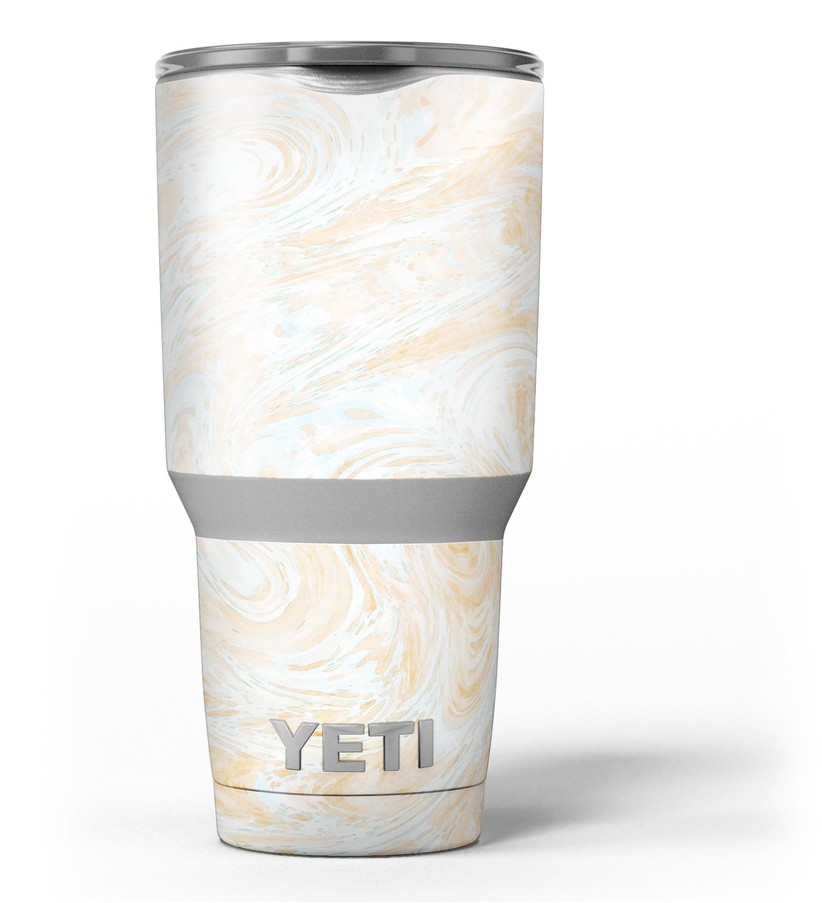 Gold Slate Marble Skin Decal Vinyl Wrap Kit for Yeti Coolers, showcasing a stylish design and premium quality.