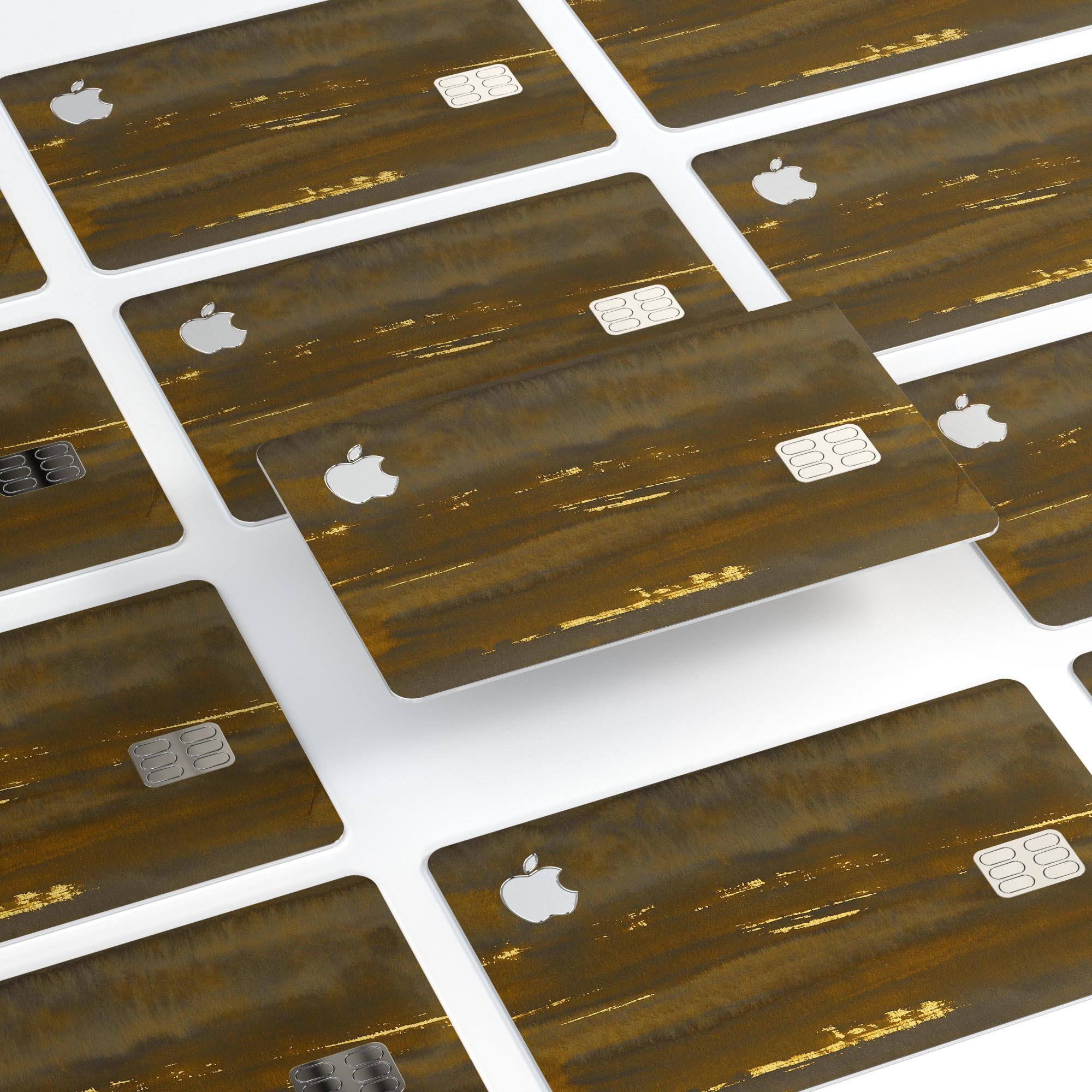 Gold Standard WaterColor Brushed V1 decal for Apple Card, showcasing premium vinyl design with a watercolor brushed finish.