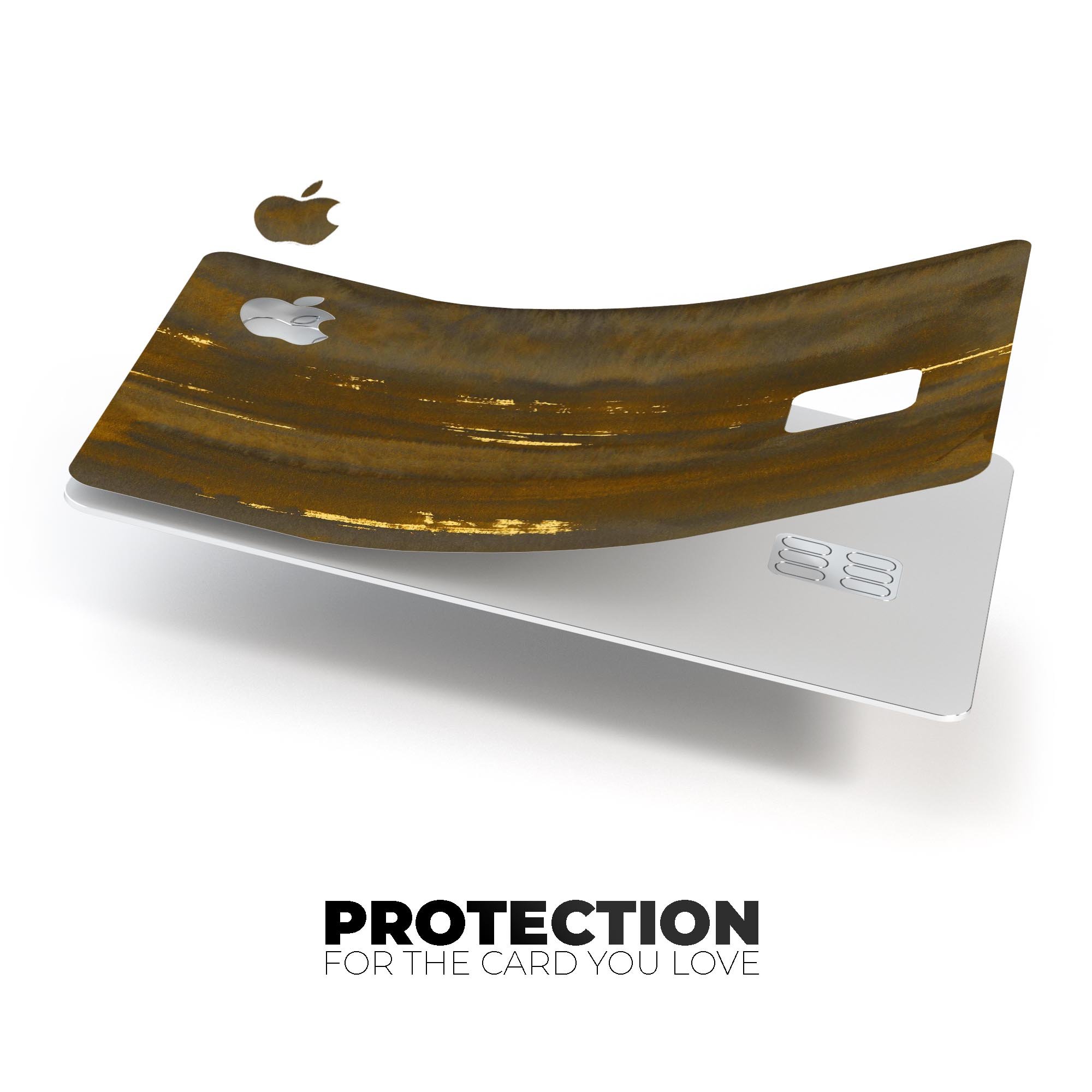 Gold Standard WaterColor Brushed V1 decal for Apple Card, showcasing premium vinyl design with a watercolor brushed finish.