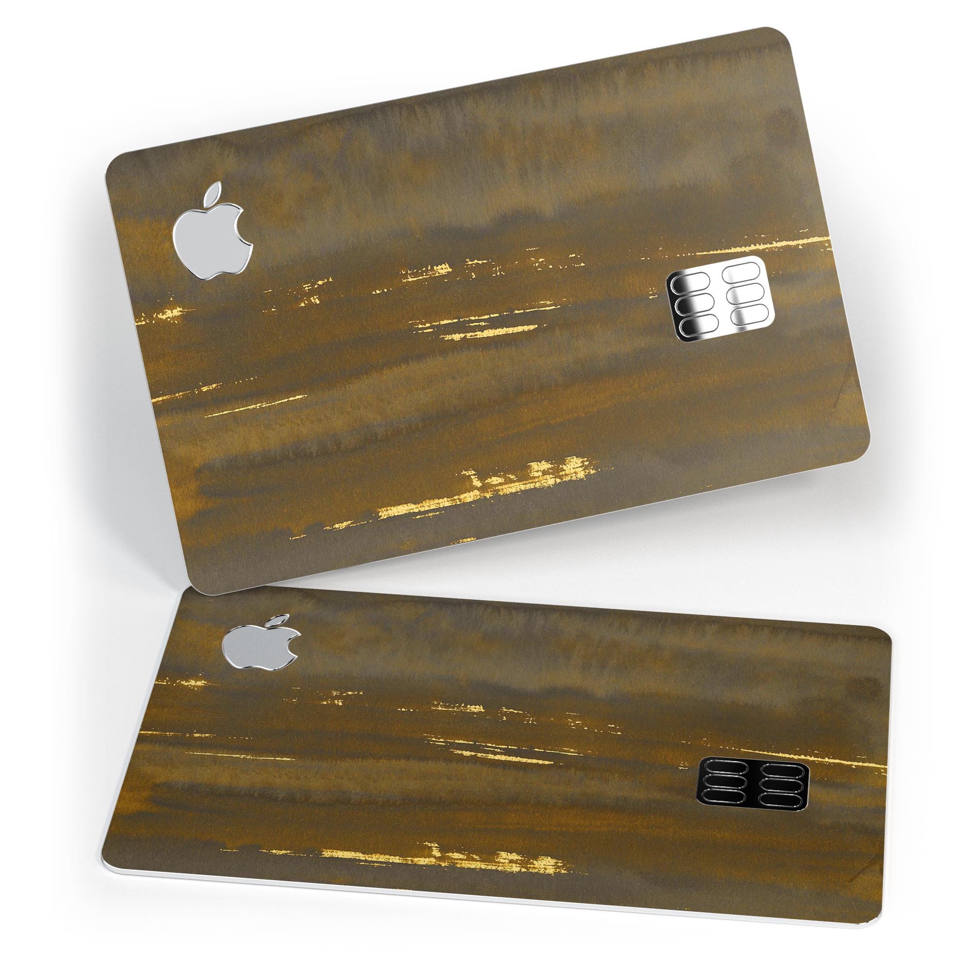 Gold Standard WaterColor Brushed V1 decal for Apple Card, showcasing premium vinyl design with a watercolor brushed finish.