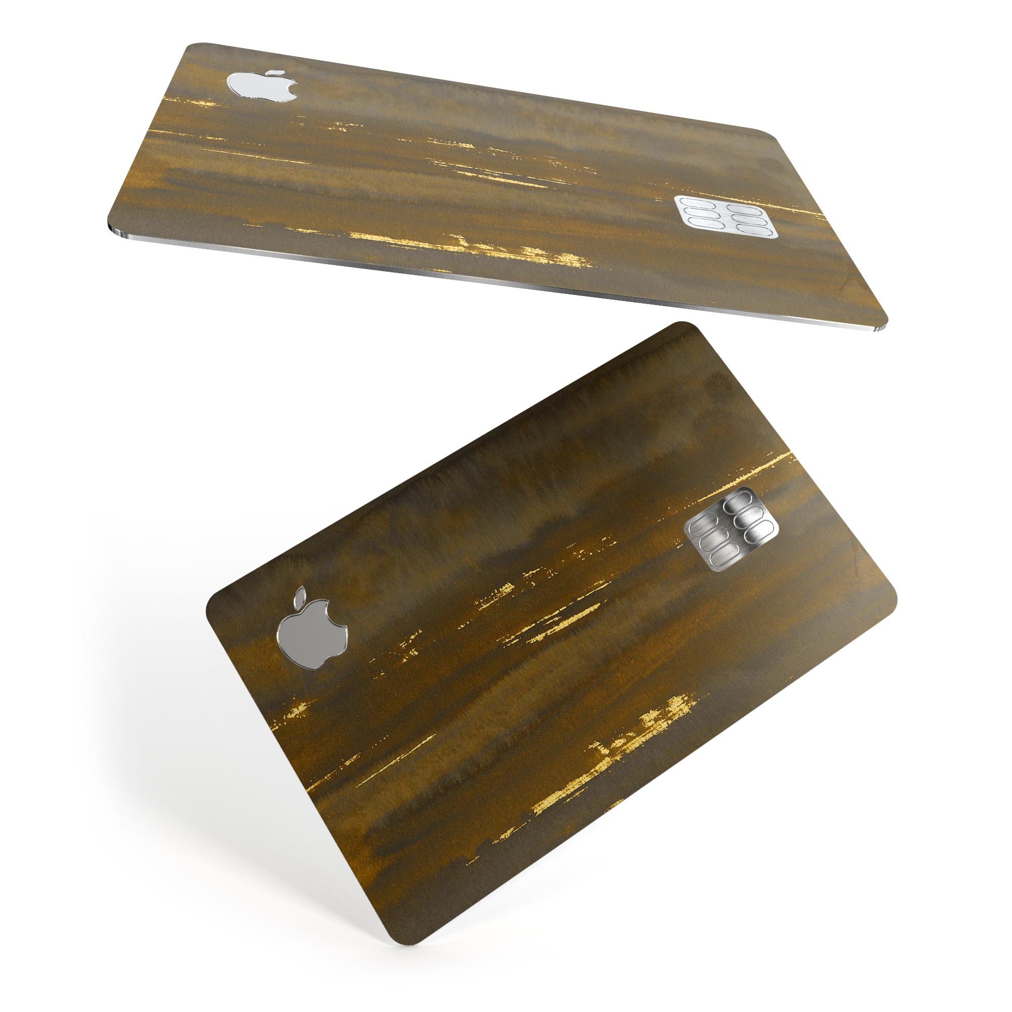 Gold Standard WaterColor Brushed V1 decal for Apple Card, showcasing premium vinyl design with a watercolor brushed finish.