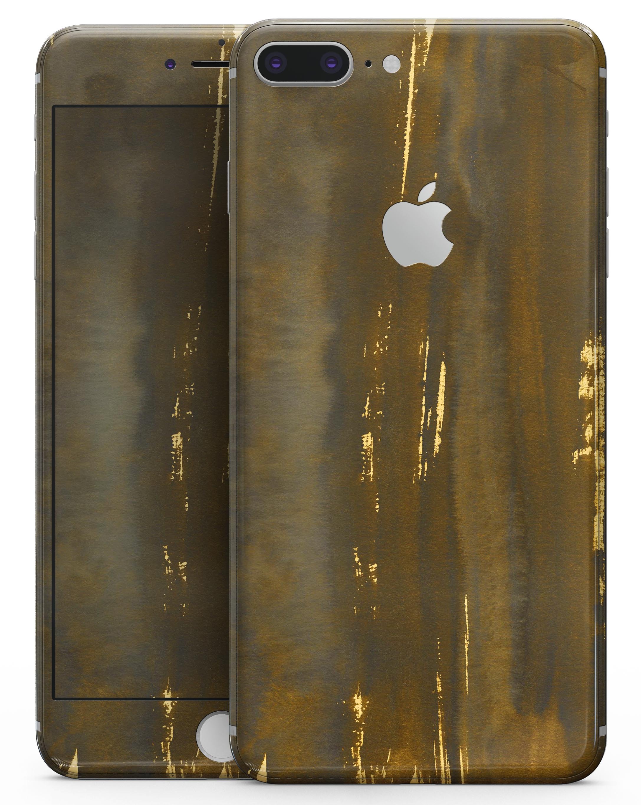 Gold Standard WaterColor Brushed V1 skin for iPhone 8 and 8 Plus, showcasing a vibrant watercolor design on premium vinyl.