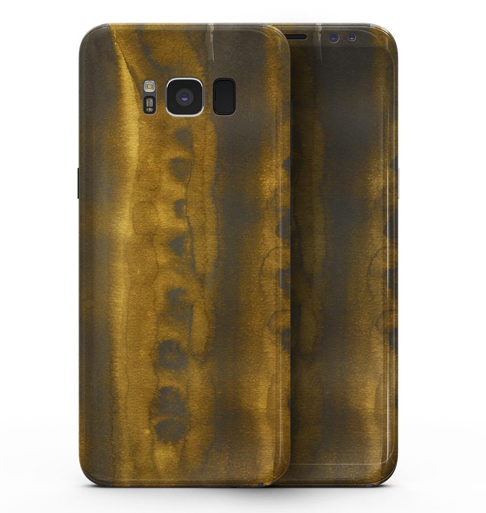 Gold Standard WaterColor Brushed V4 skin for Samsung Galaxy S8, showcasing vibrant colors and a sleek design.