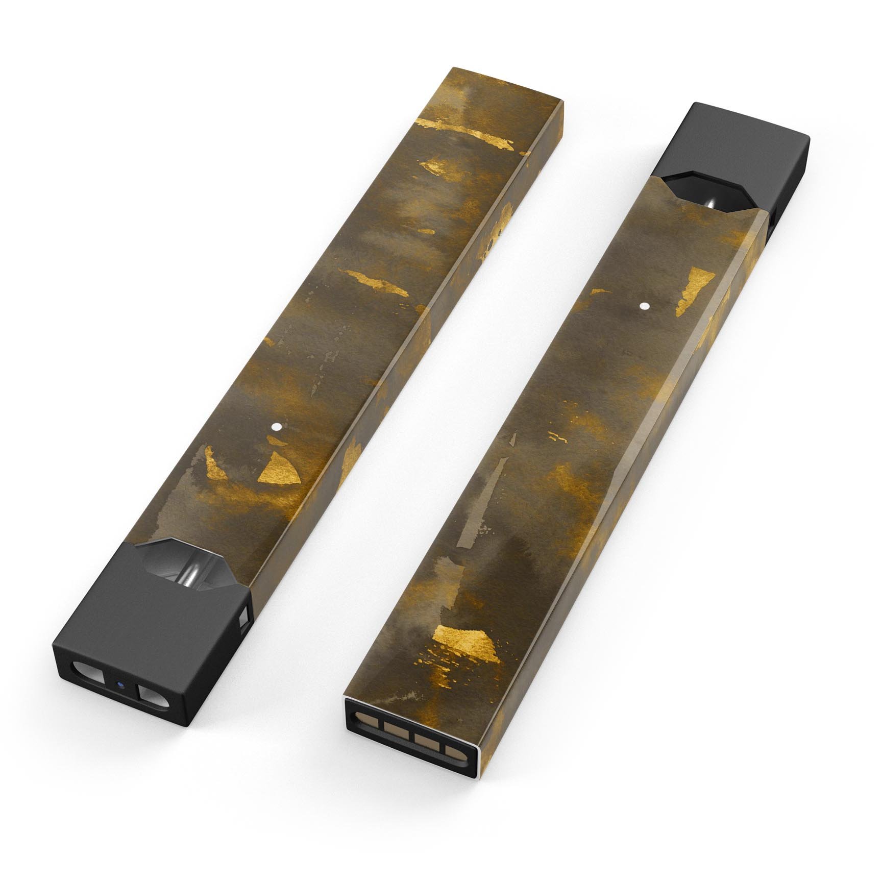 Gold Standard WaterColor Flake V1 skin-wrap for JUUL vaping device, featuring a vibrant watercolor design and precision cut for a perfect fit.