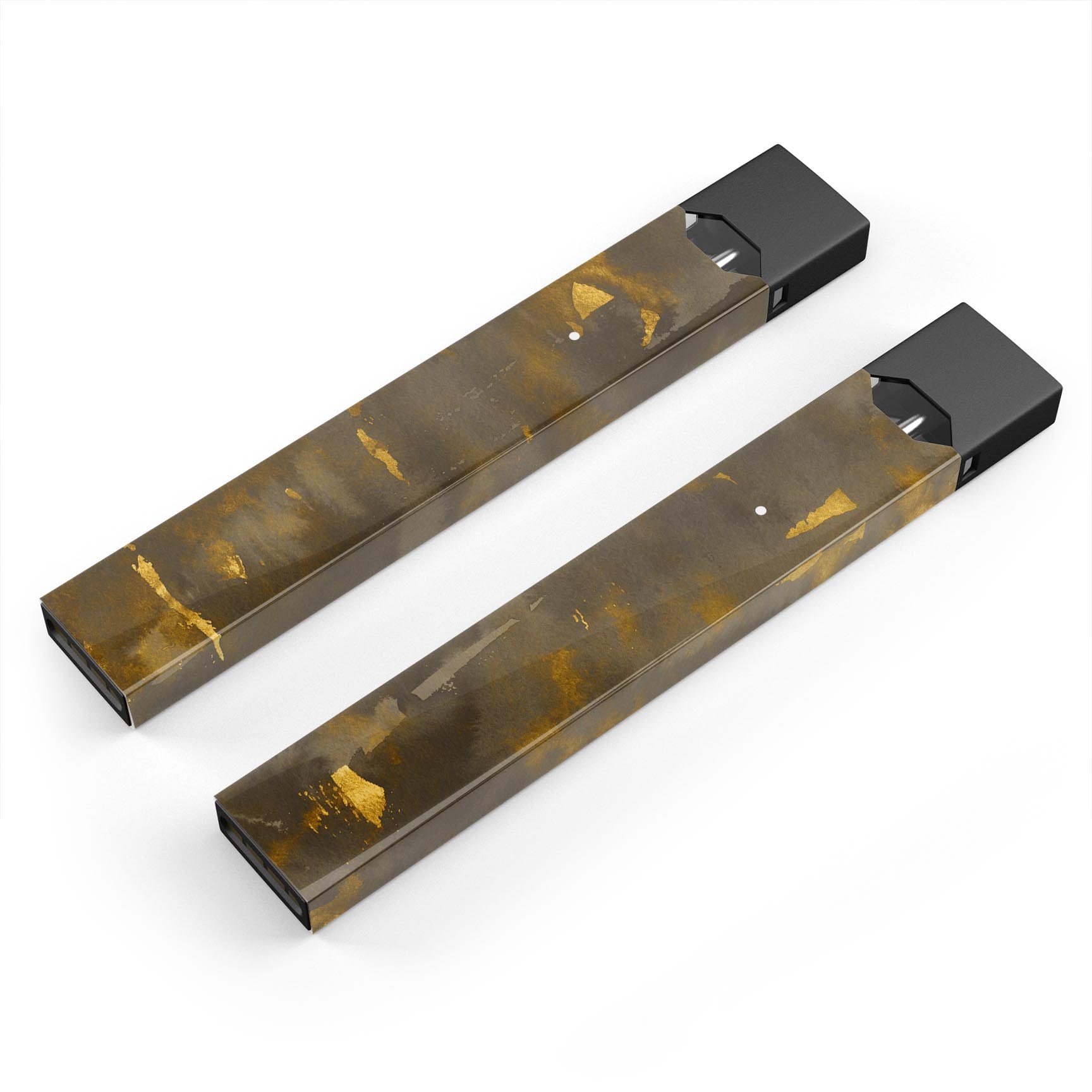 Gold Standard WaterColor Flake V1 skin-wrap for JUUL vaping device, featuring a vibrant watercolor design and precision cut for a perfect fit.
