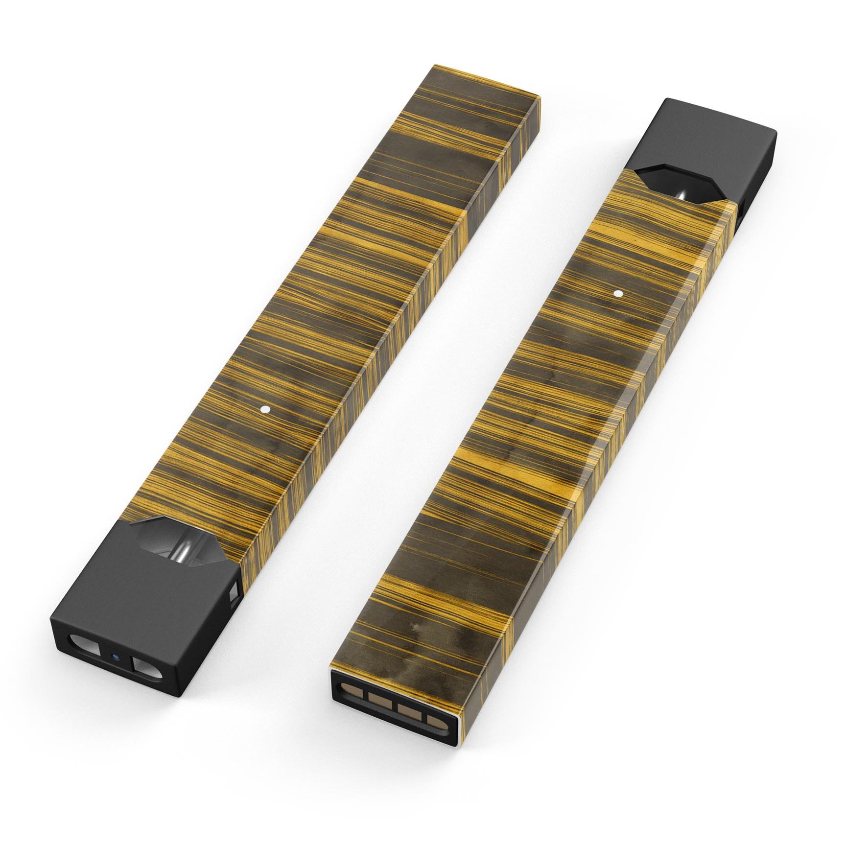 Gold Standard ZebraWood skin-wrap sticker designed for JUUL vaping device, showcasing a unique wood grain pattern.