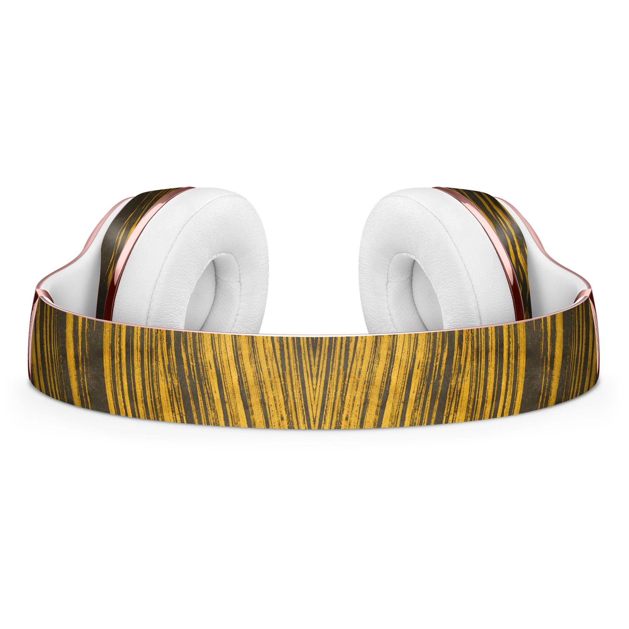 Gold Standard ZebraWood V2 Full-Body Skin Kit for Beats by Dre Solo 3 Wireless Headphones, showcasing a stylish wood grain design.