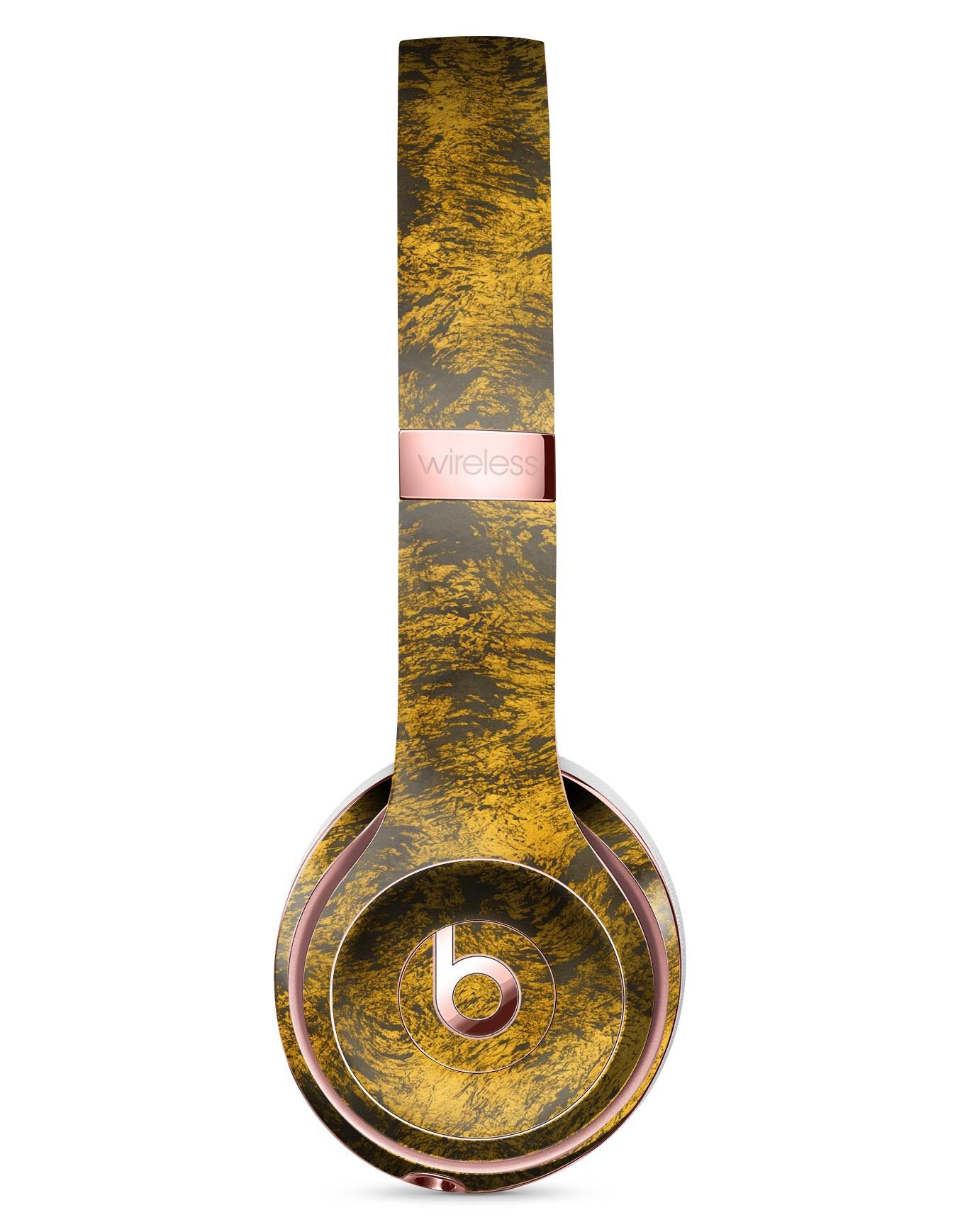 Golden Brush Fire V1 Full-Body Skin Kit for Beats by Dre Solo 3, showcasing vibrant design and premium vinyl material.