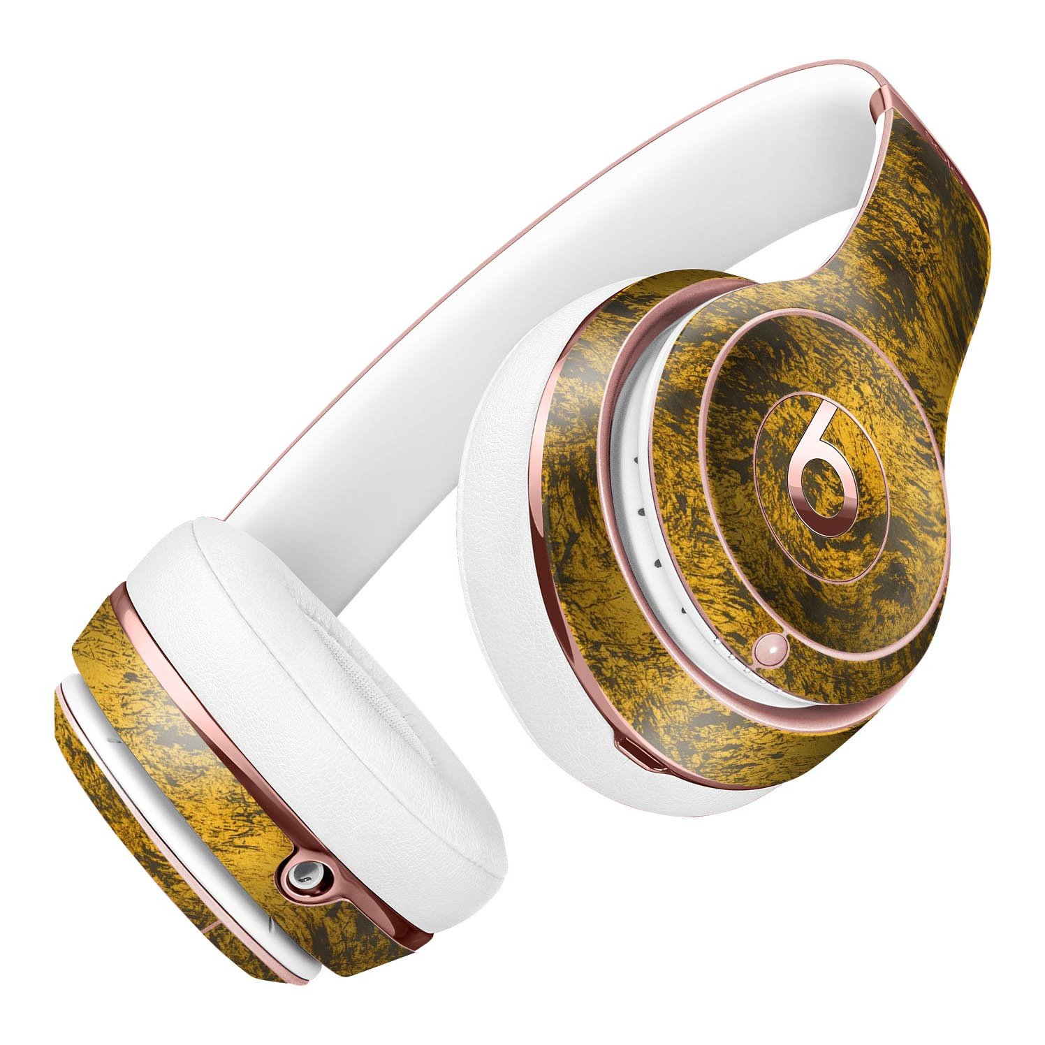 Golden Brush Fire V1 Full-Body Skin Kit for Beats by Dre Solo 3, showcasing vibrant design and premium vinyl material.