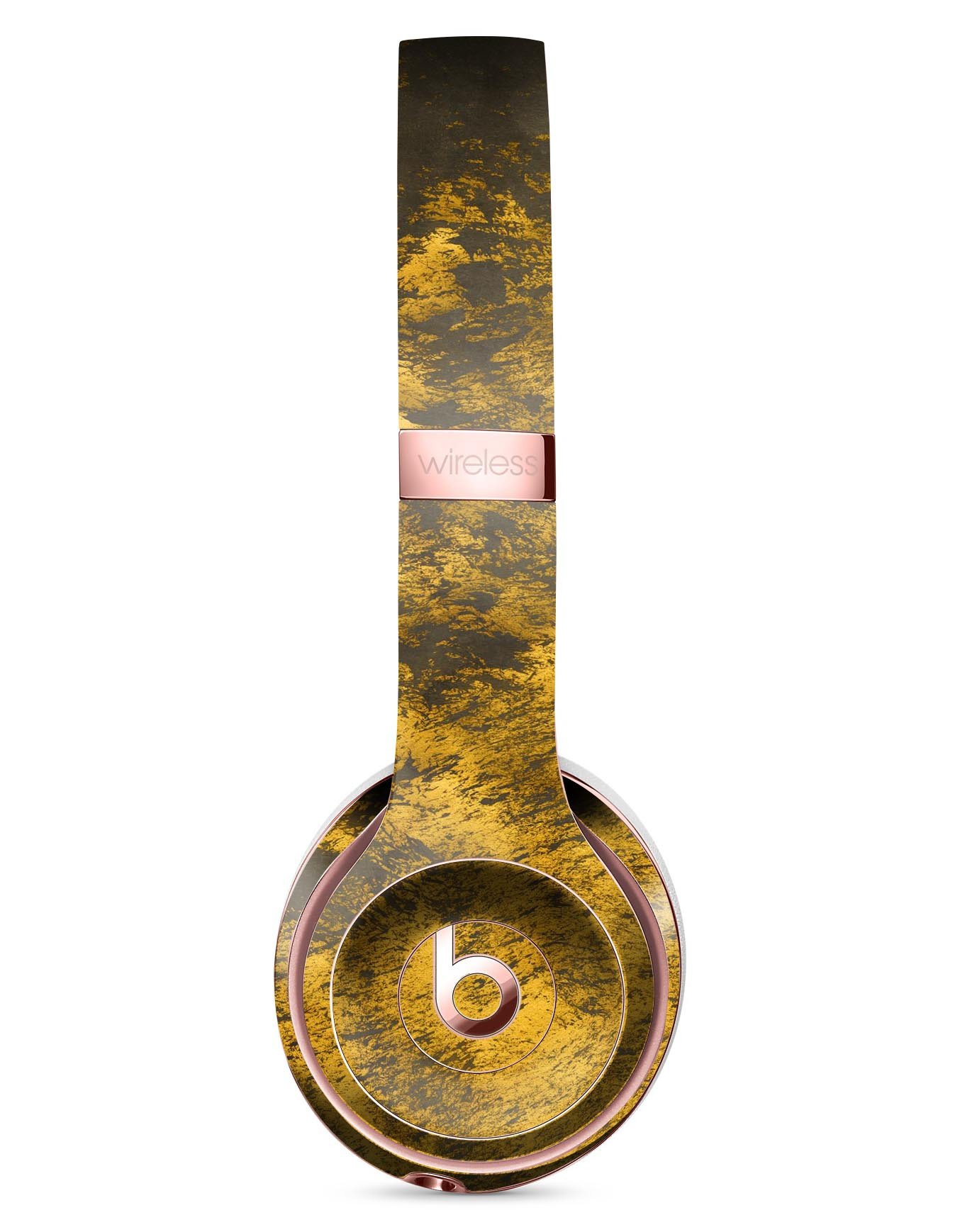 Golden Brush Fire V2 Full-Body Skin Kit for Beats by Dre Solo 3, showcasing vibrant design and premium vinyl material.