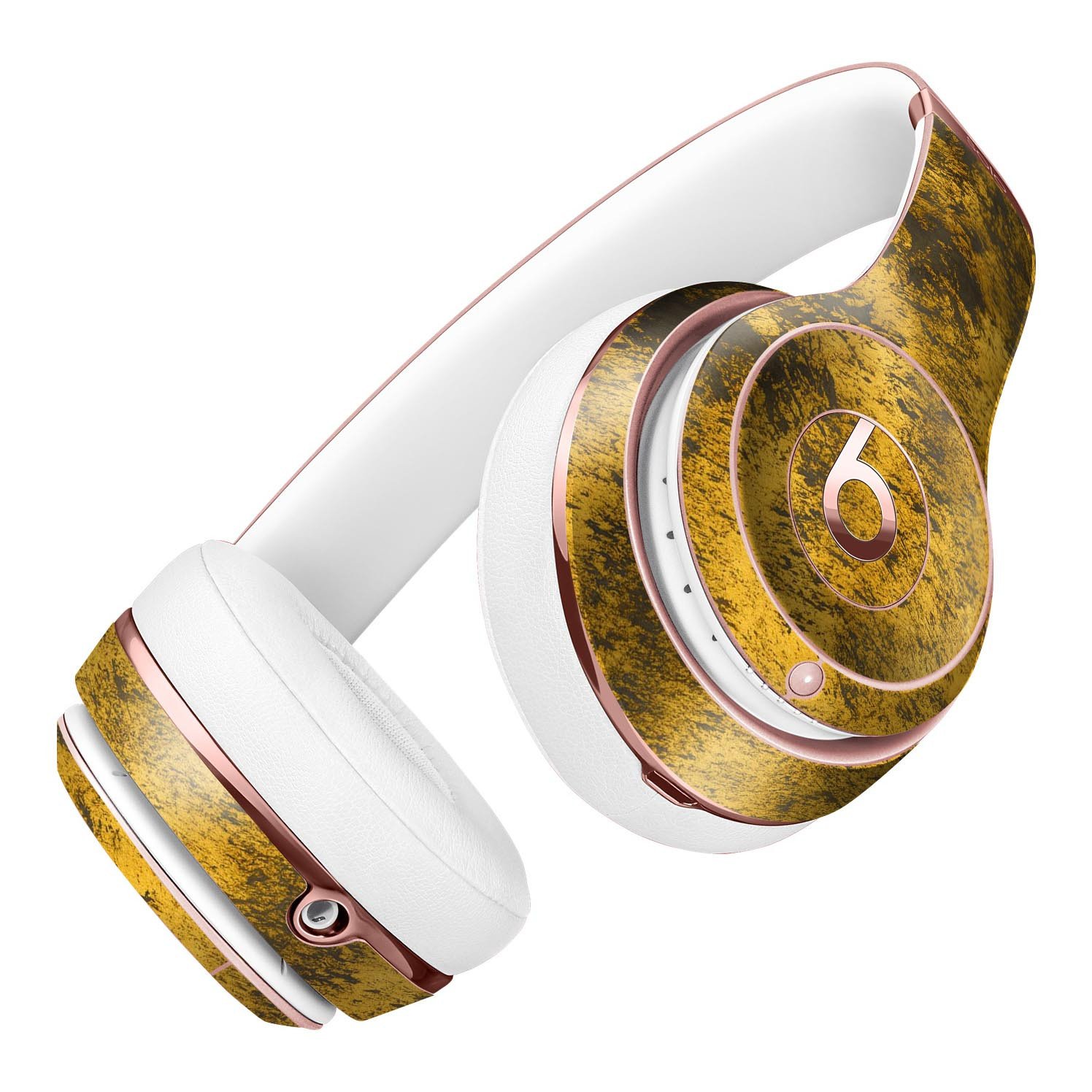 Golden Brush Fire V2 Full-Body Skin Kit for Beats by Dre Solo 3, showcasing vibrant design and premium vinyl material.