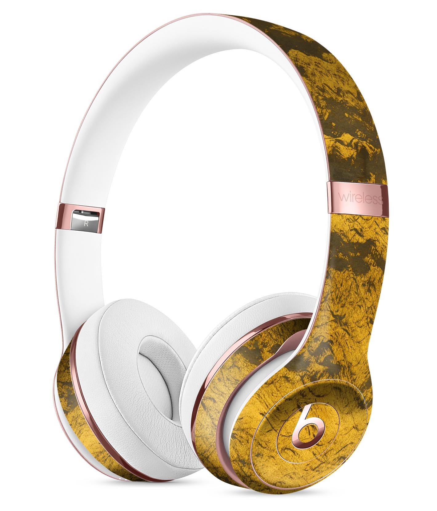 Golden Burnt Ramen V1 Full-Body Skin Kit for Beats by Dre Solo 3, showcasing vibrant colors and a sleek design.