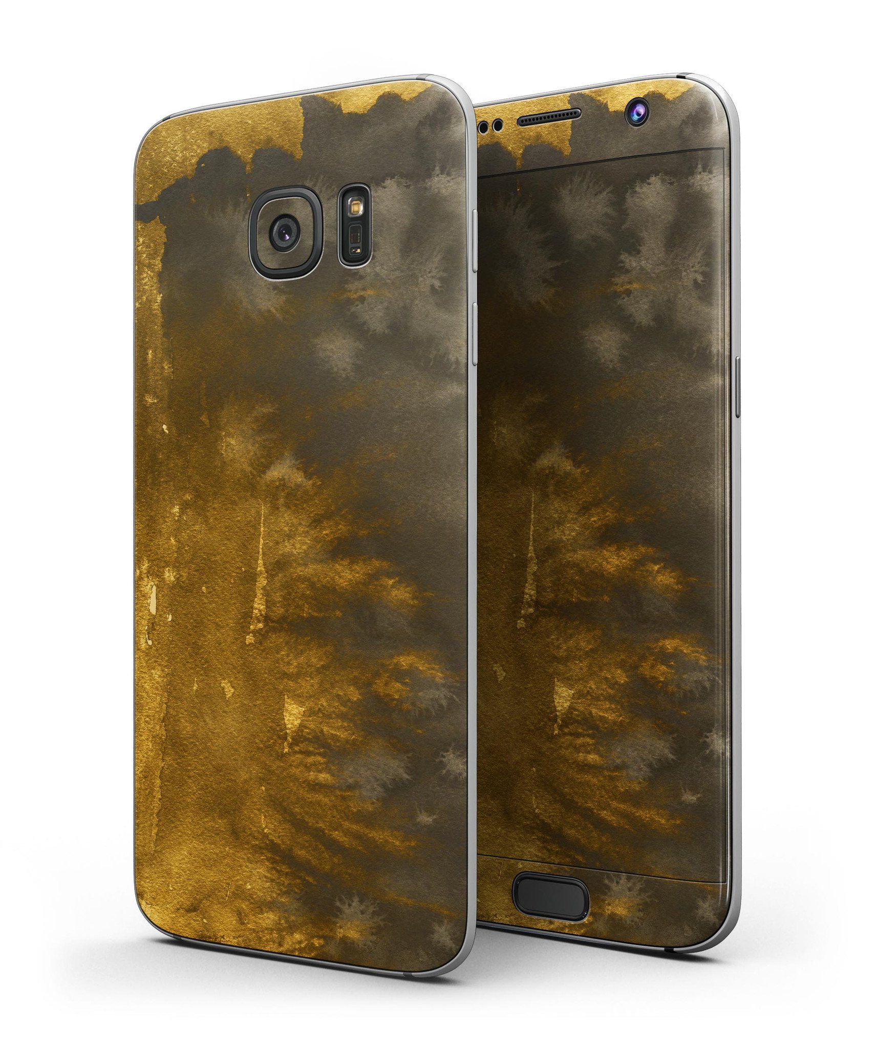 Golden Cliff Explosion skin kit for Samsung Galaxy S7, showcasing vibrant design and premium vinyl material.