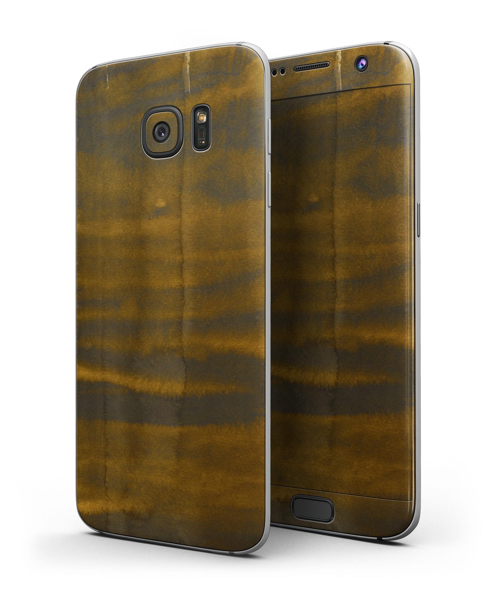 Golden Cliff Reflection skin kit for Samsung Galaxy S7, showcasing premium vinyl design with full-body coverage.